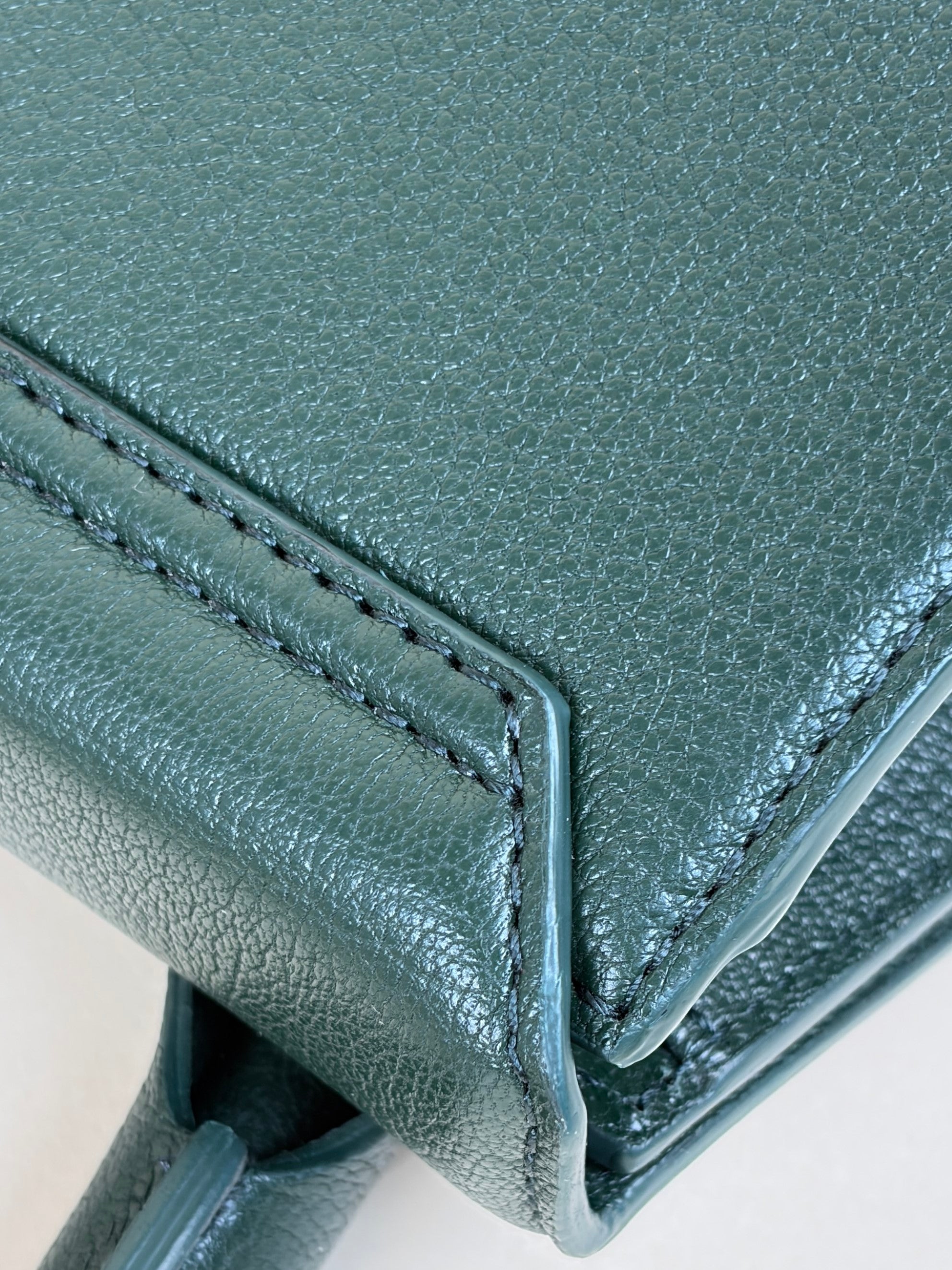Jacquemus Dark Green Medium Le Chiquito Grand Hand Bag
