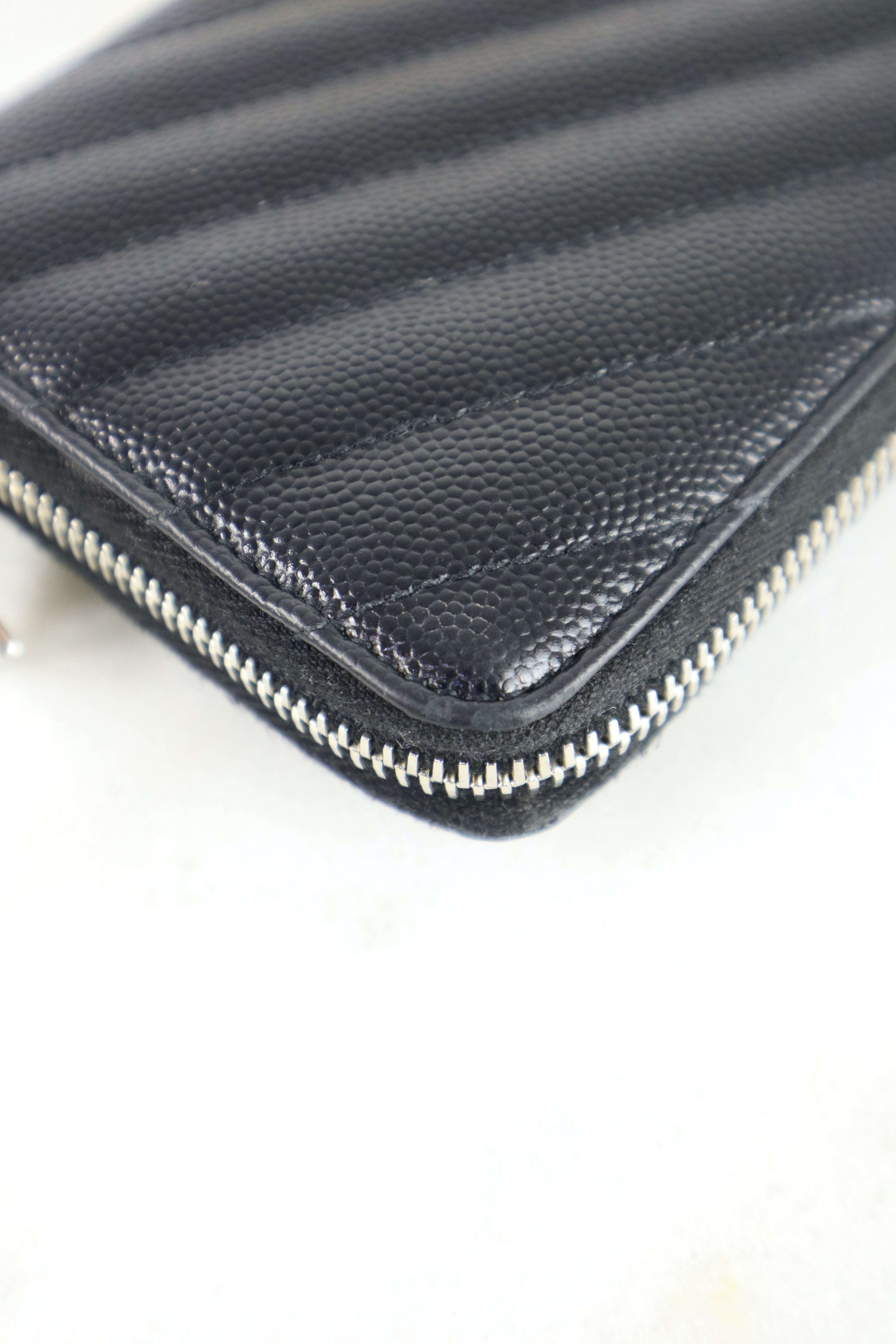 YSL Black Long Wallet