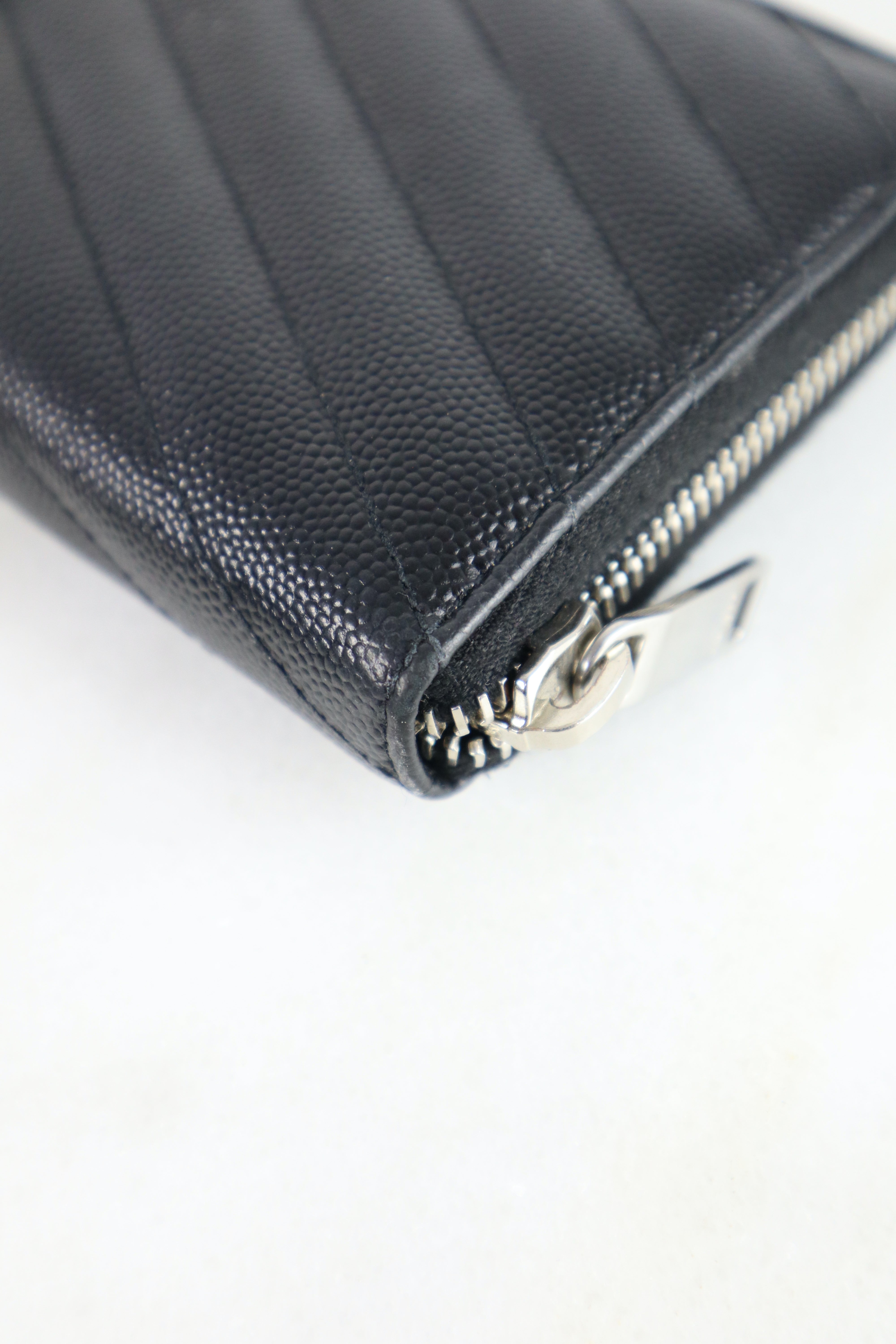 YSL Black Long Wallet