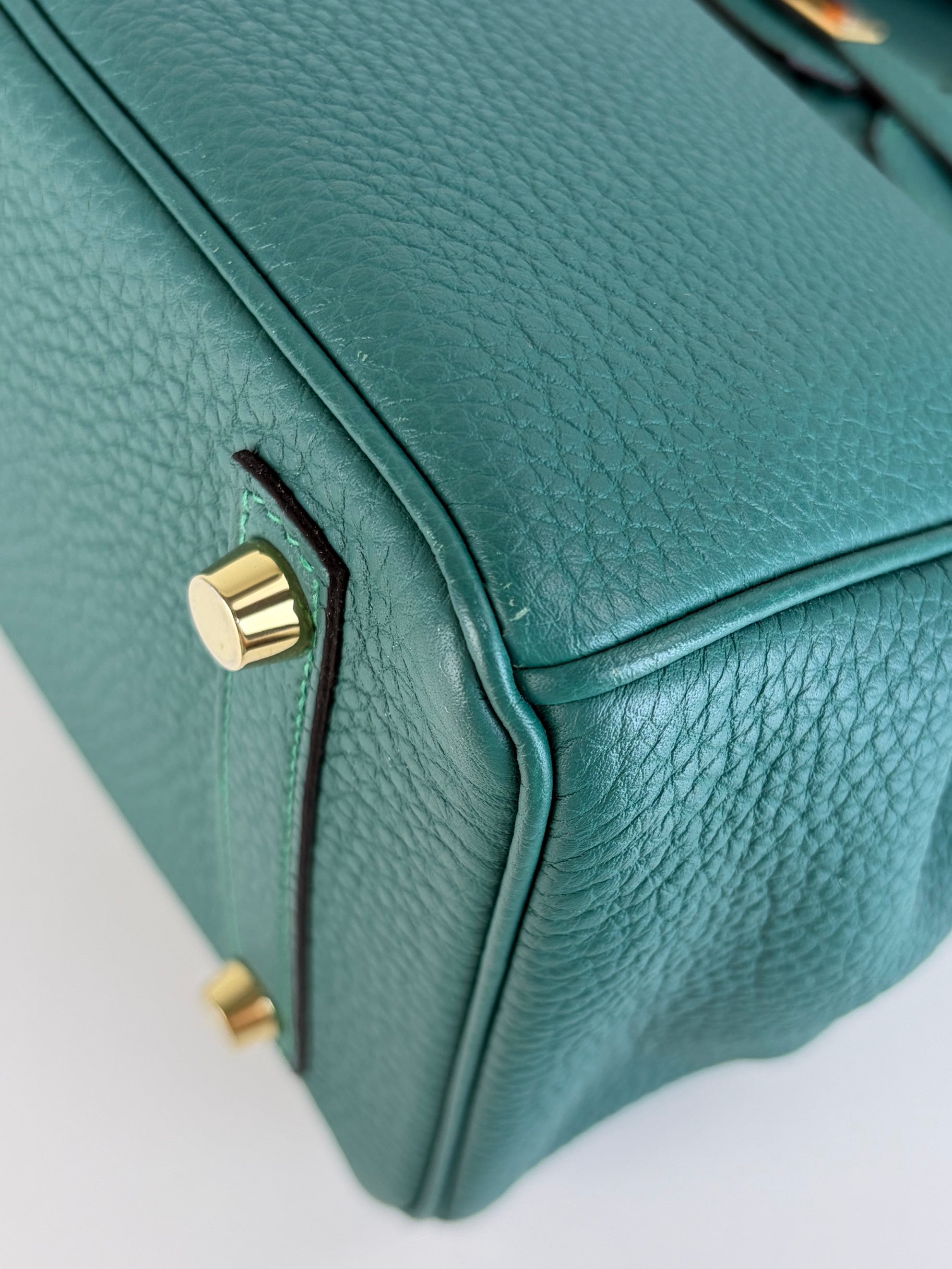 Hermes malachite Togo Birkin 25 tote bag