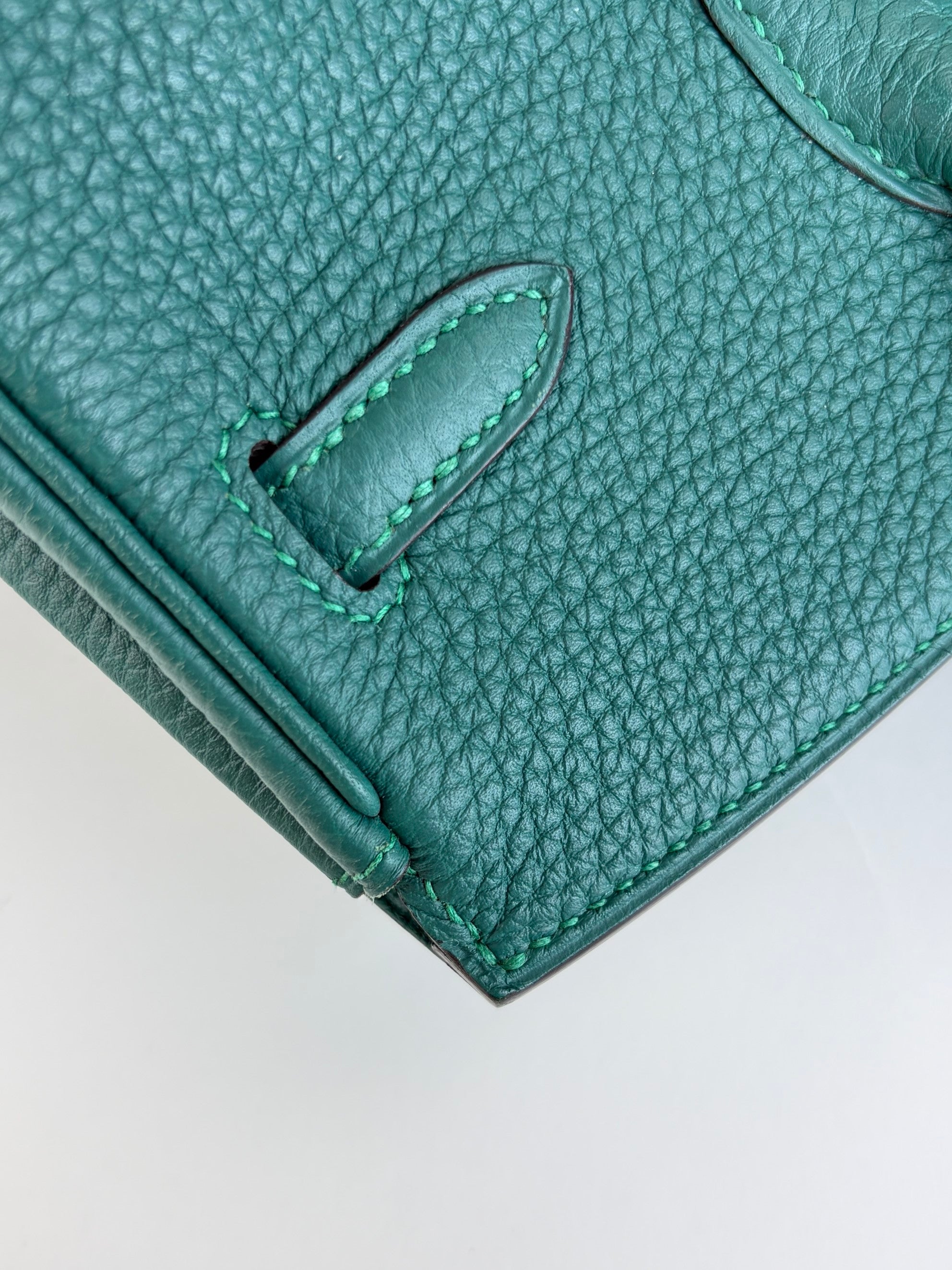 Hermes malachite Togo Birkin 25 tote bag