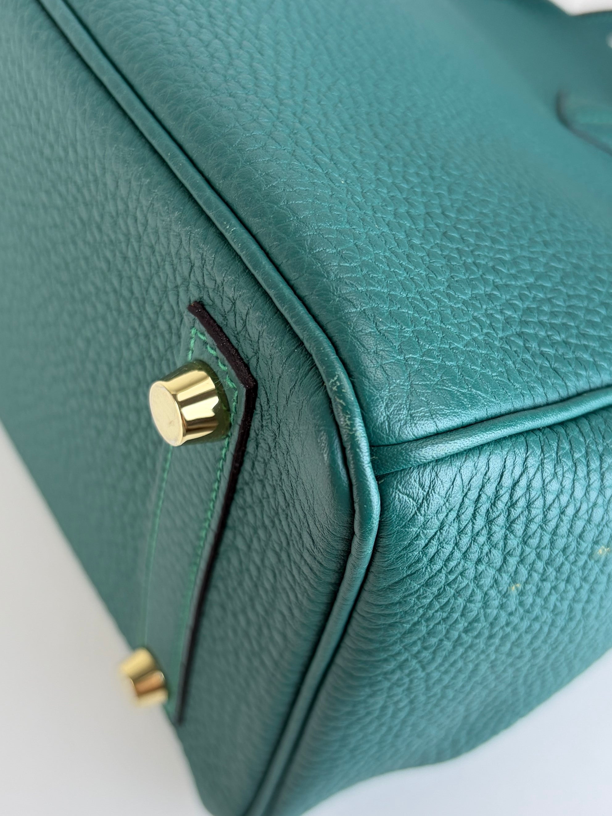 Hermes malachite Togo Birkin 25 tote bag