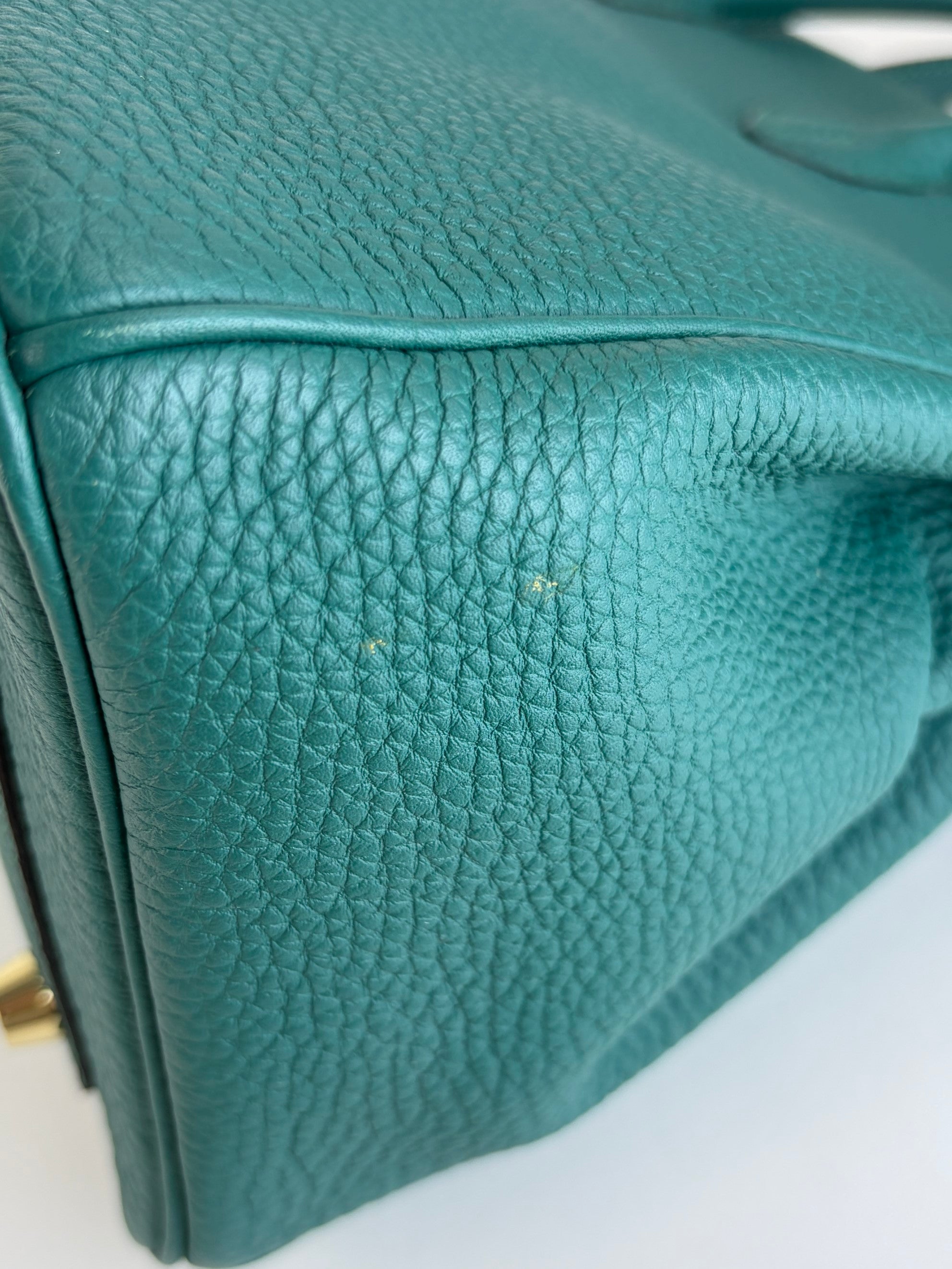 Hermes malachite Togo Birkin 25 tote bag