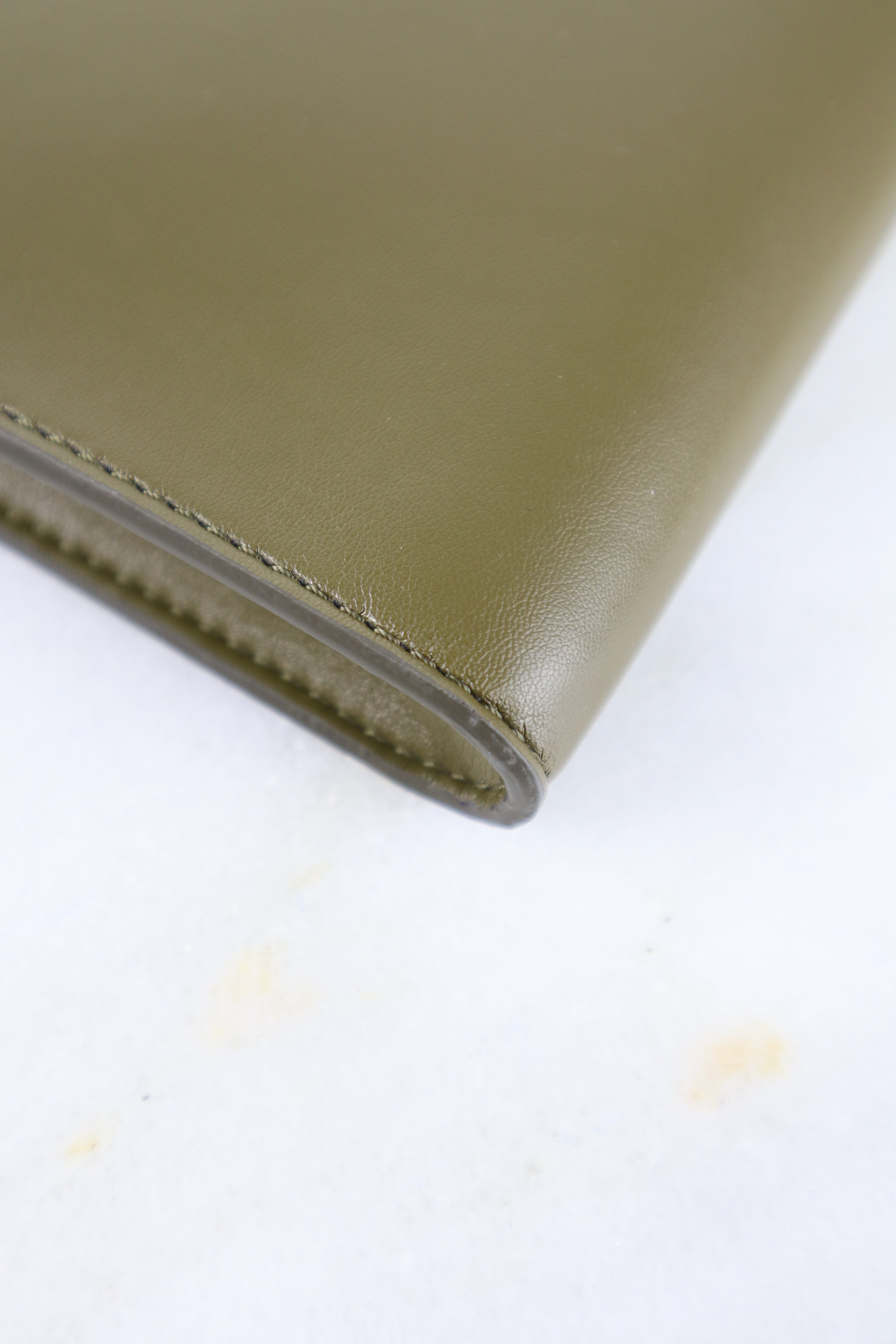 Stella Mccartney Olive Alter Nappa Perforated Logo Pouch