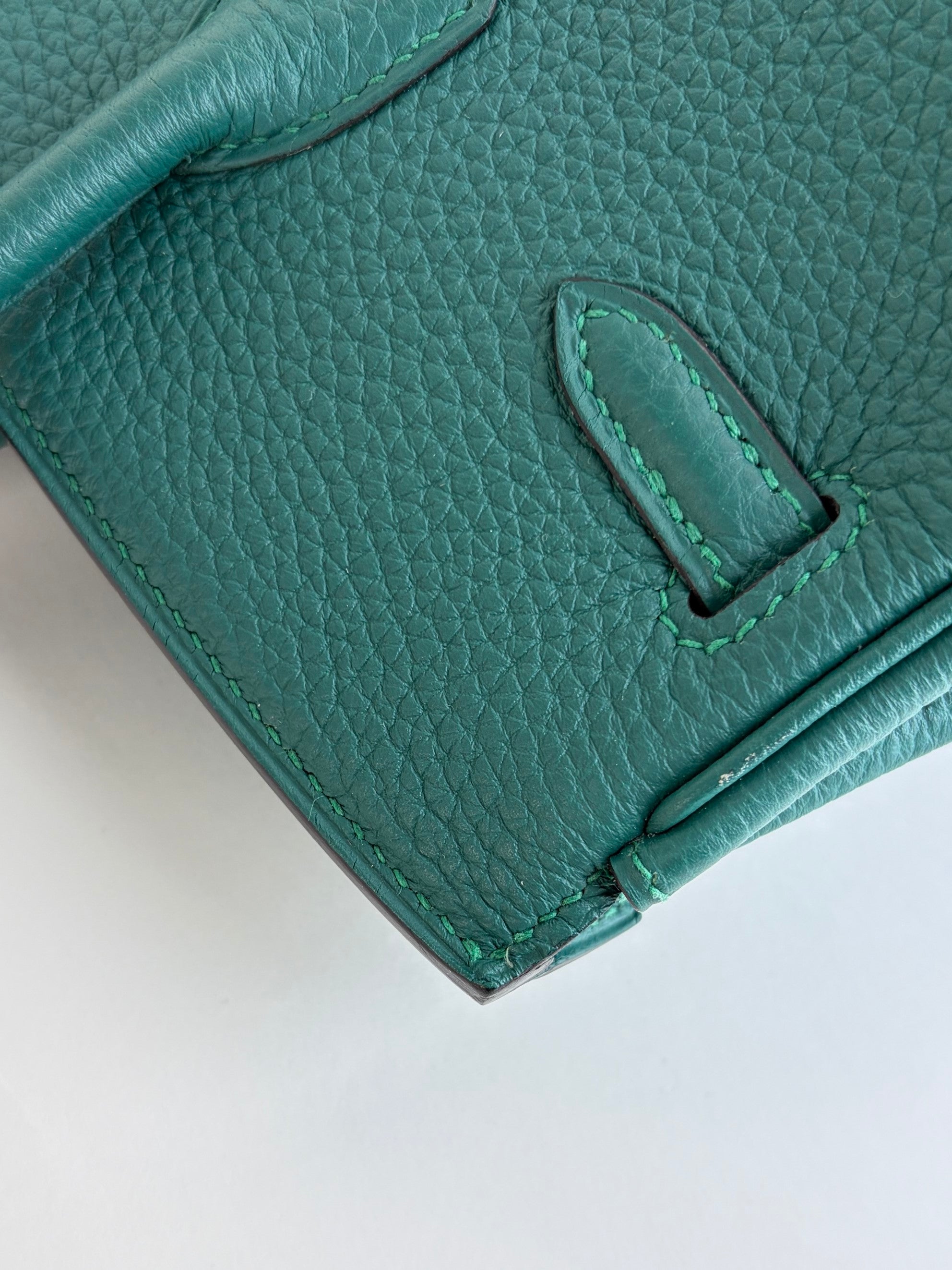 Hermes malachite Togo Birkin 25 tote bag