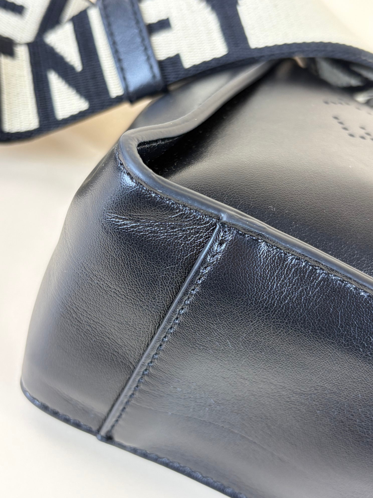 Stella Mccartney Black Logo Crossbody Bag