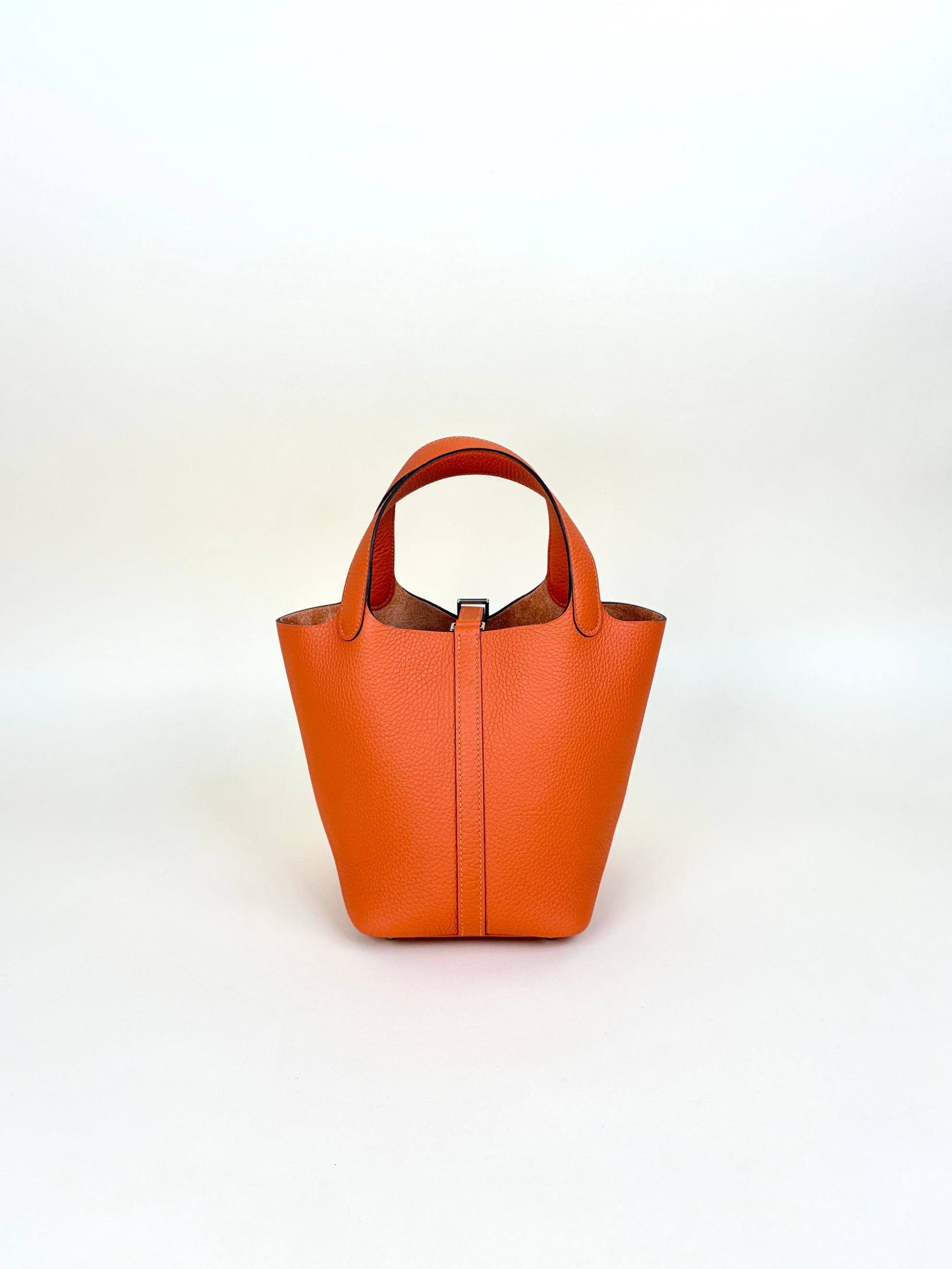 Hermes Orange Poppy Picotin Lock 18 Bag