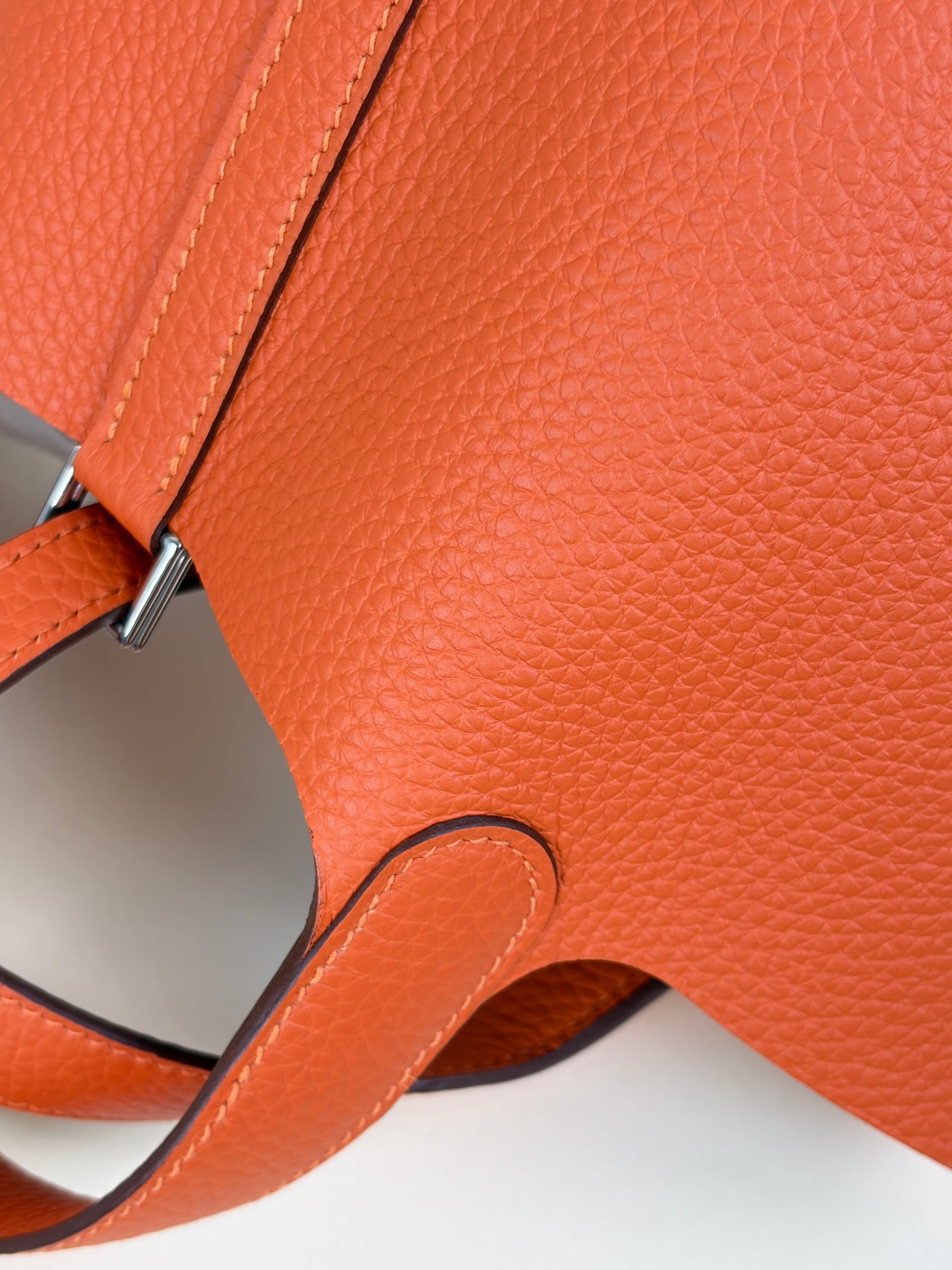 Hermes Orange Poppy Picotin Lock 18 Bag