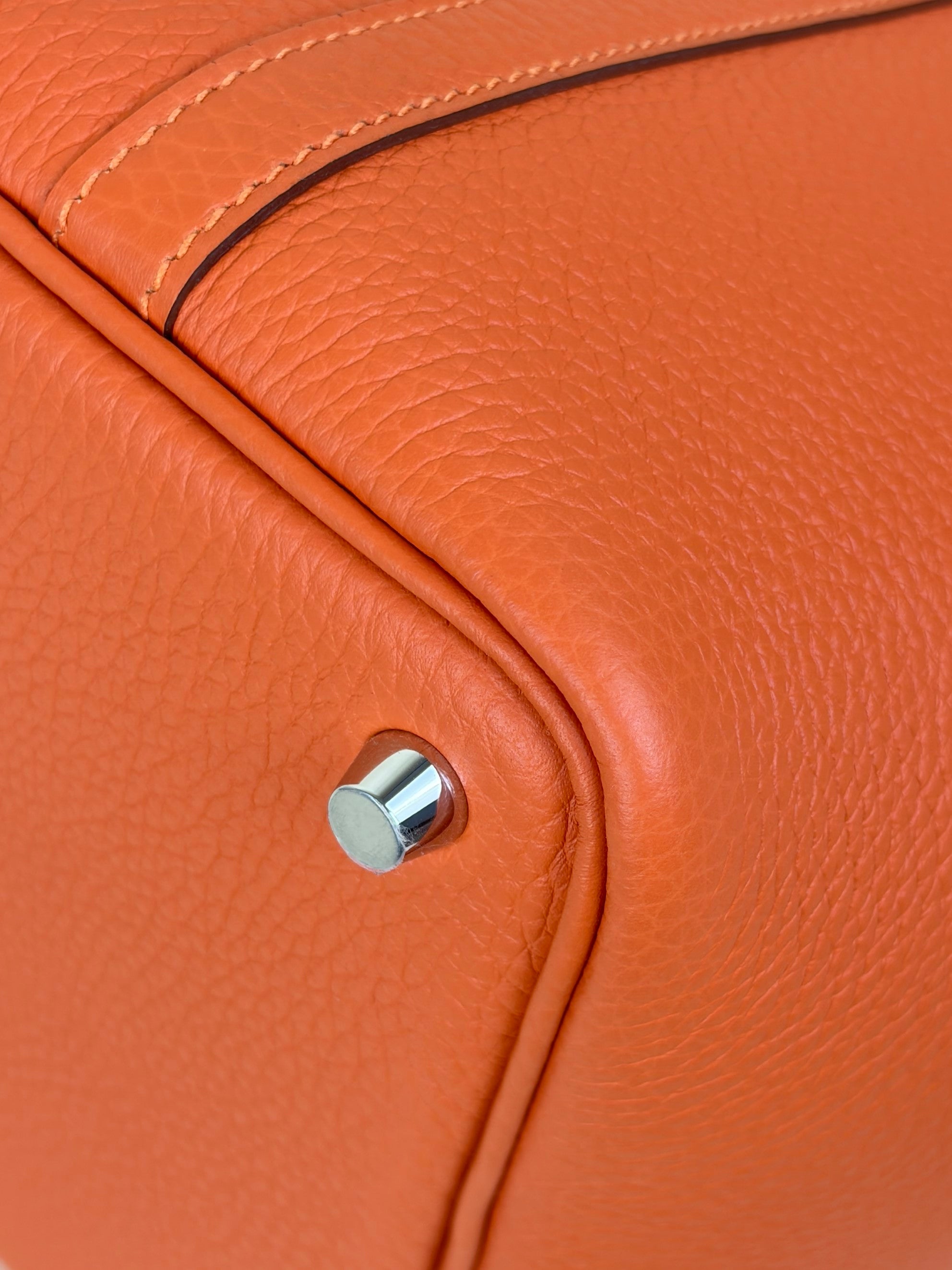 Hermes Orange Poppy Picotin Lock 18 Bag