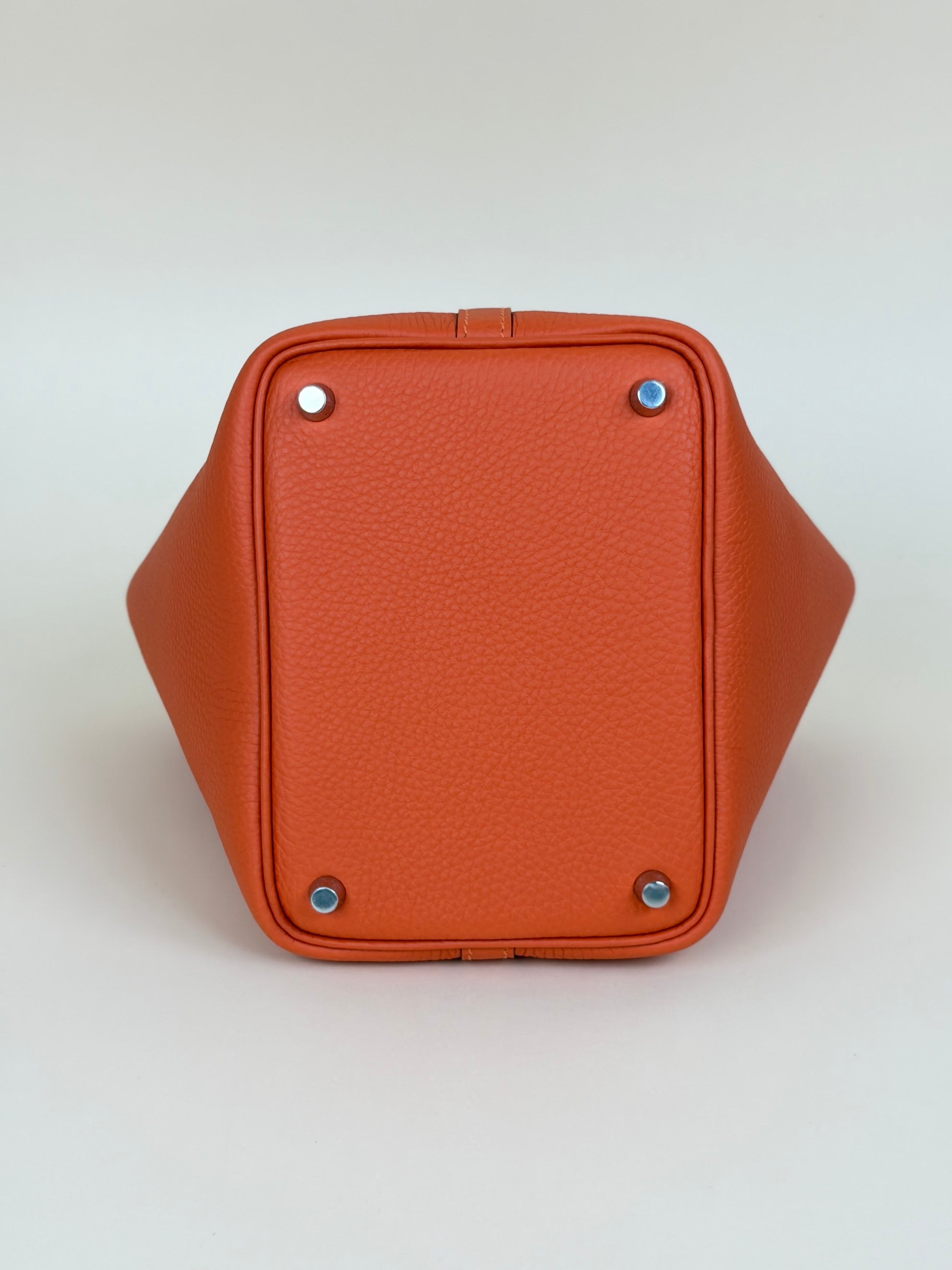 Hermes Orange Poppy Picotin Lock 18 Bag