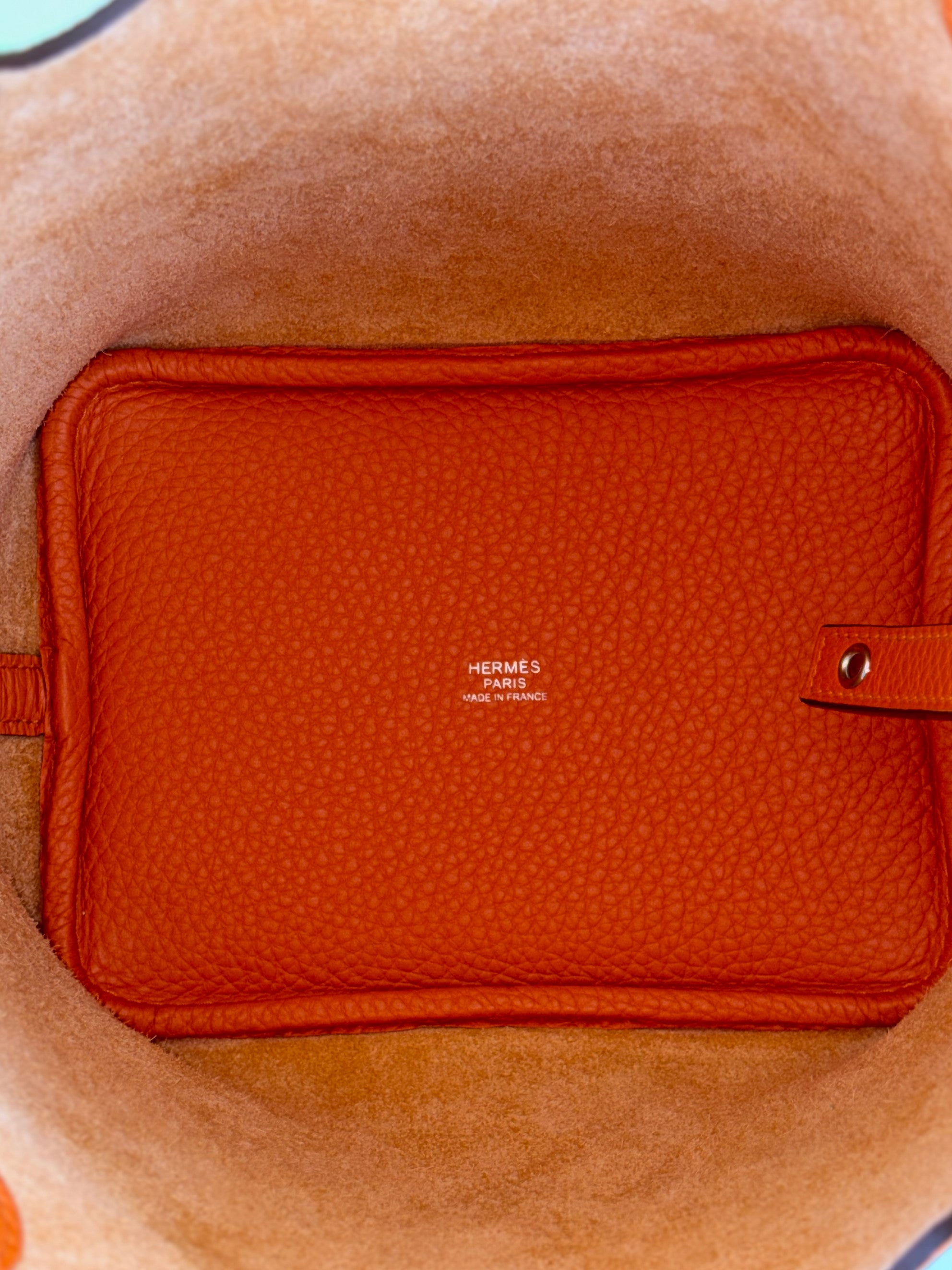 Hermes Orange Poppy Picotin Lock 18 Bag