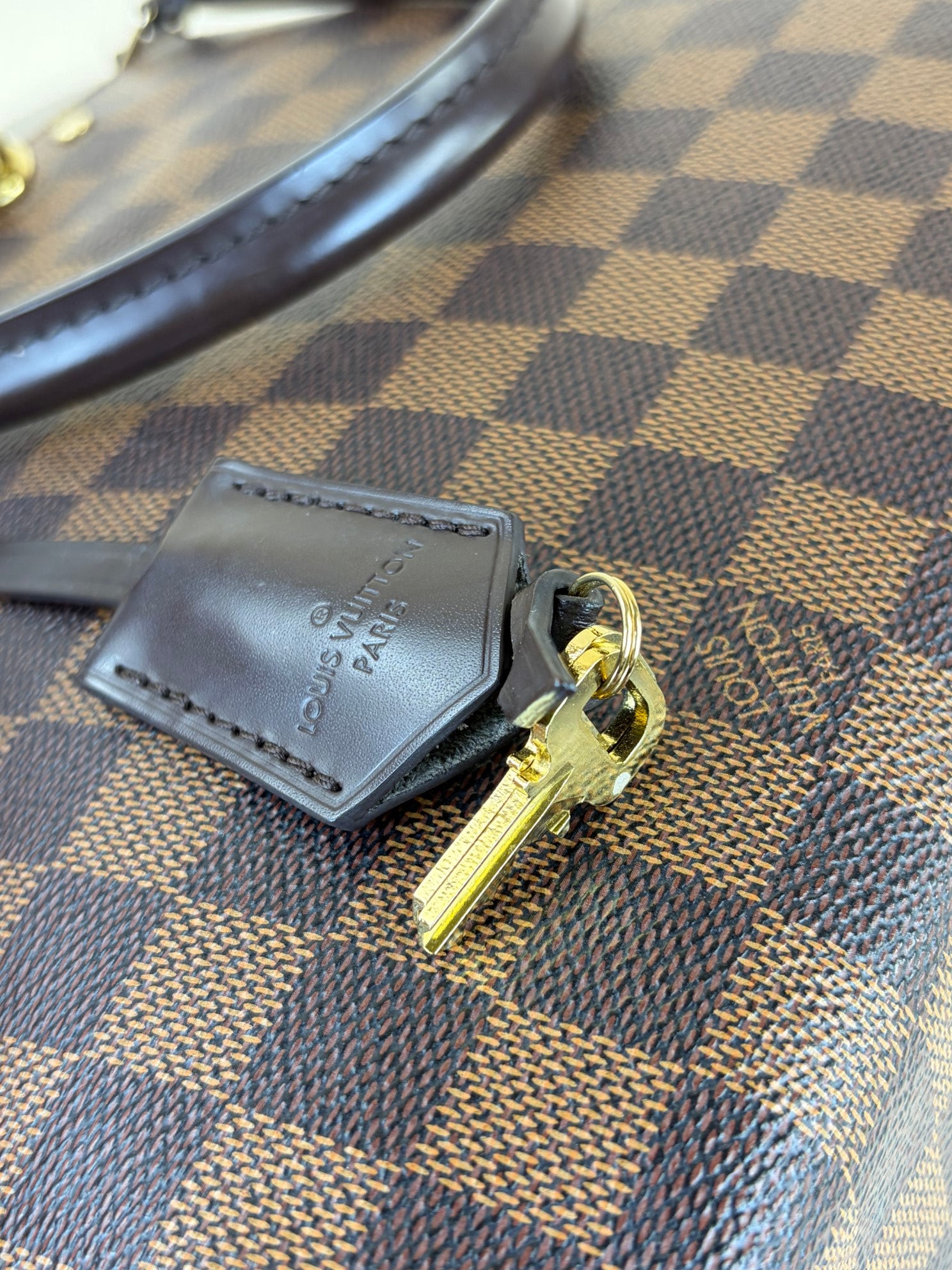 Louis Vuitton Damier Ebene Rivoli  MM Bag with Strap