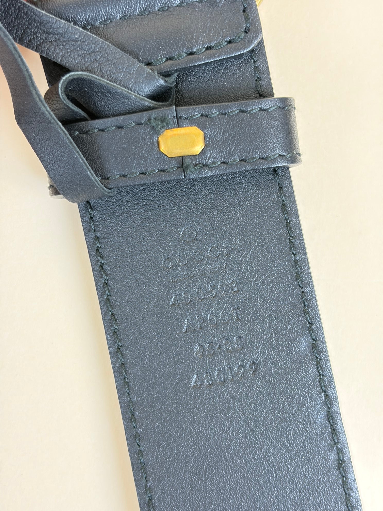 Gucci Black GG Marmont Wide Belt 38
