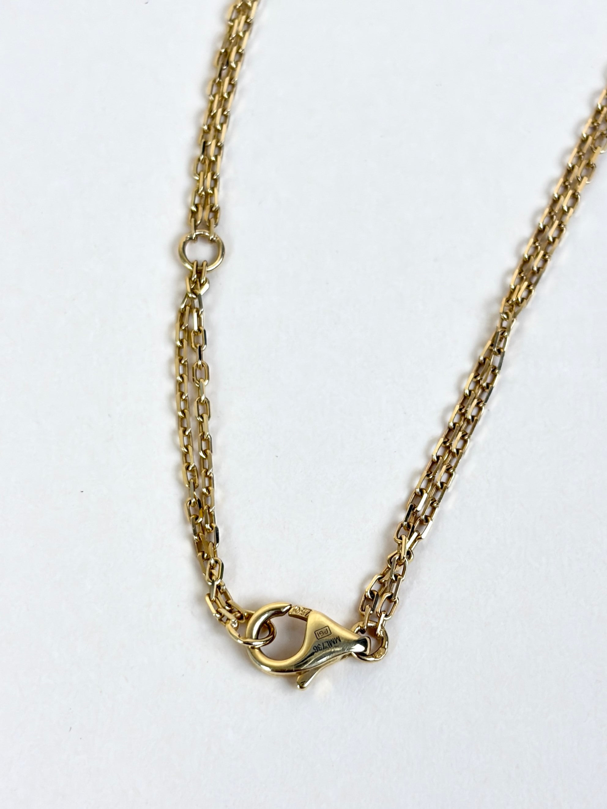 Cartier 18K Yellow Gold Love Pendant with 2 Diamonds Necklace