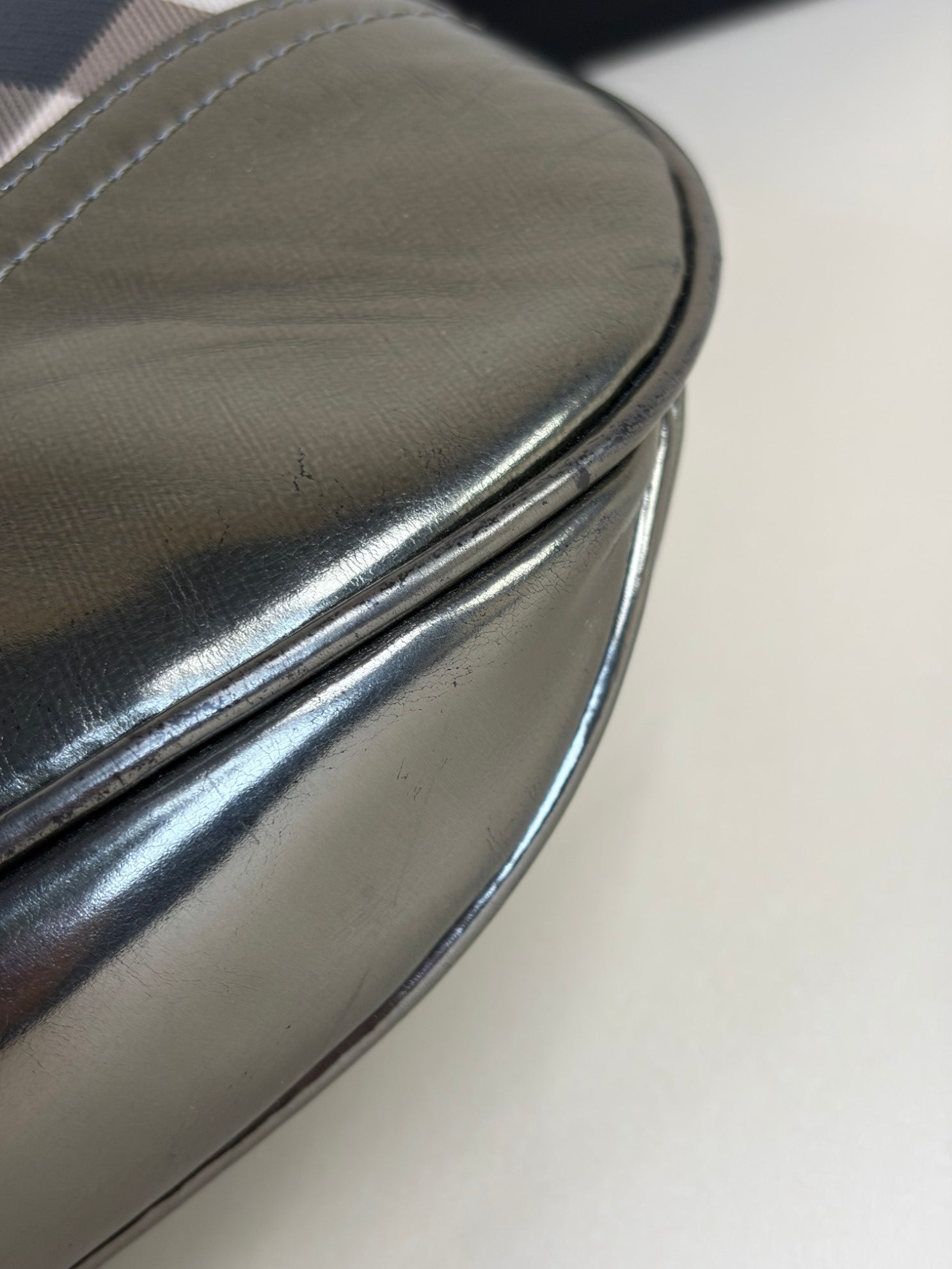 Burberry Nova Check Metallic Hobo Brook Bag