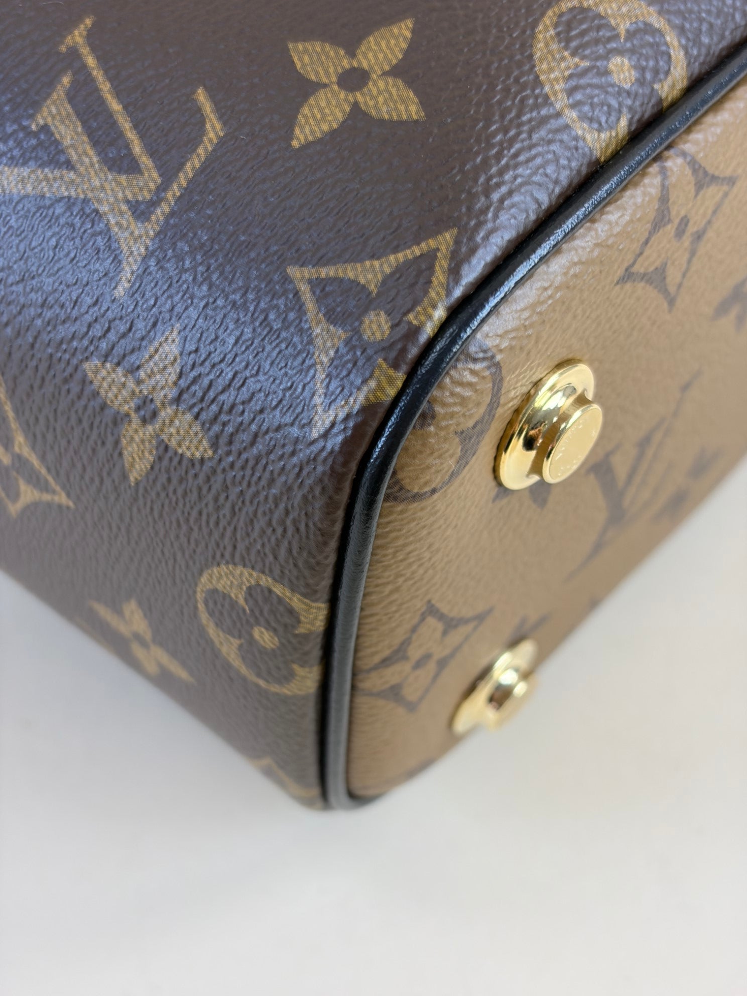 Louis Vuitton Monogram Reverse Vanity PM Top Handle Bag with Chain