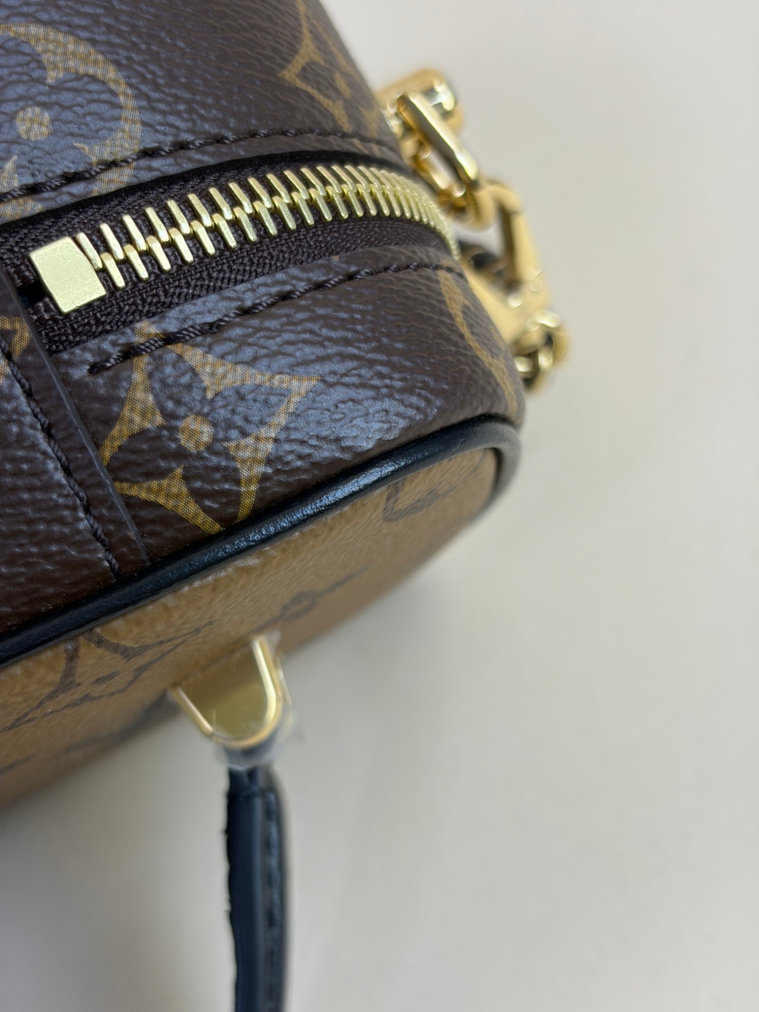 Louis Vuitton Monogram Reverse Vanity PM Top Handle Bag with Chain