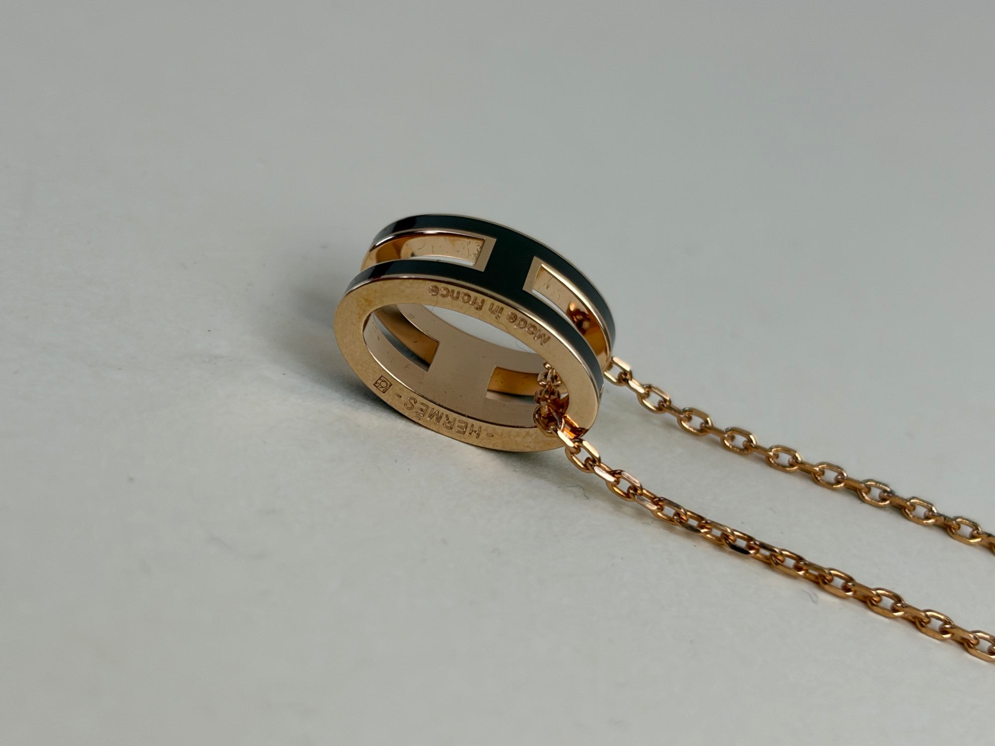 Hermes Noir Mini Pop H Pendant