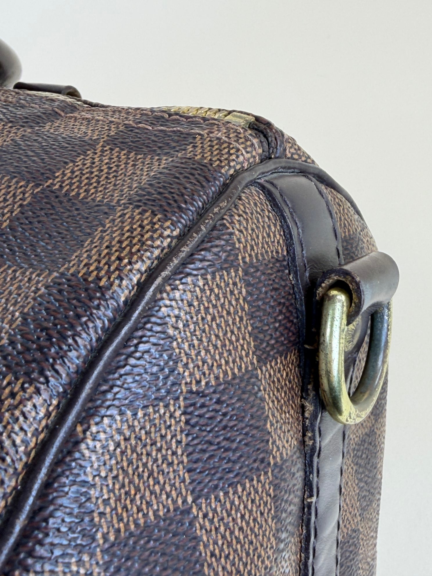 Louis Vuitton Damier Ebene Bandouliere Speedy 30 Bag with Strap