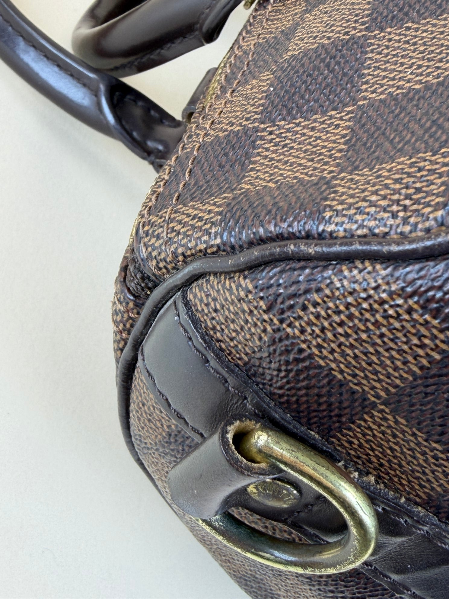 Louis Vuitton Damier Ebene Bandouliere Speedy 30 Bag with Strap