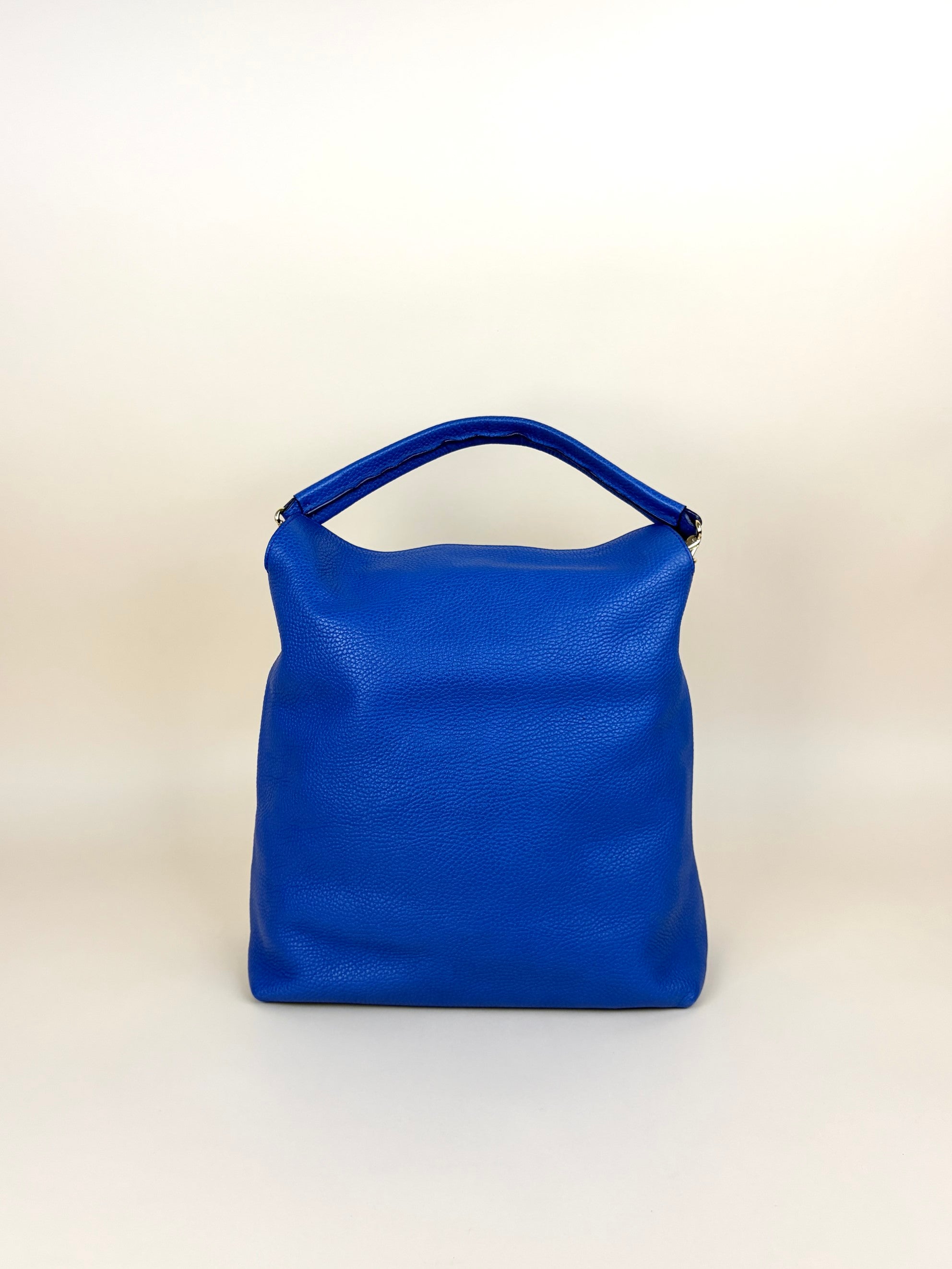 BURBERRY BLUE CALFSKIN medium cale hobo bag