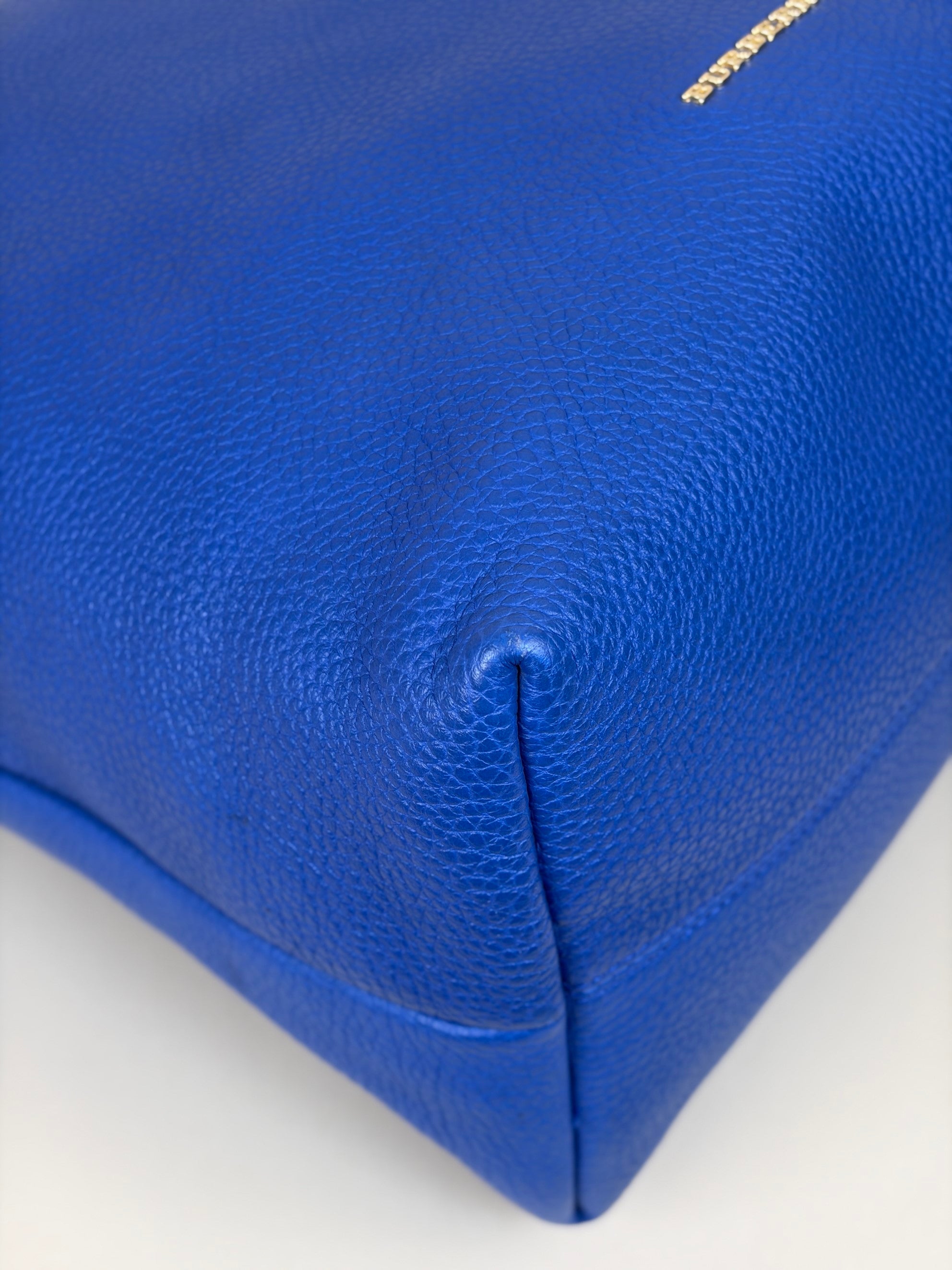 BURBERRY BLUE CALFSKIN medium cale hobo bag