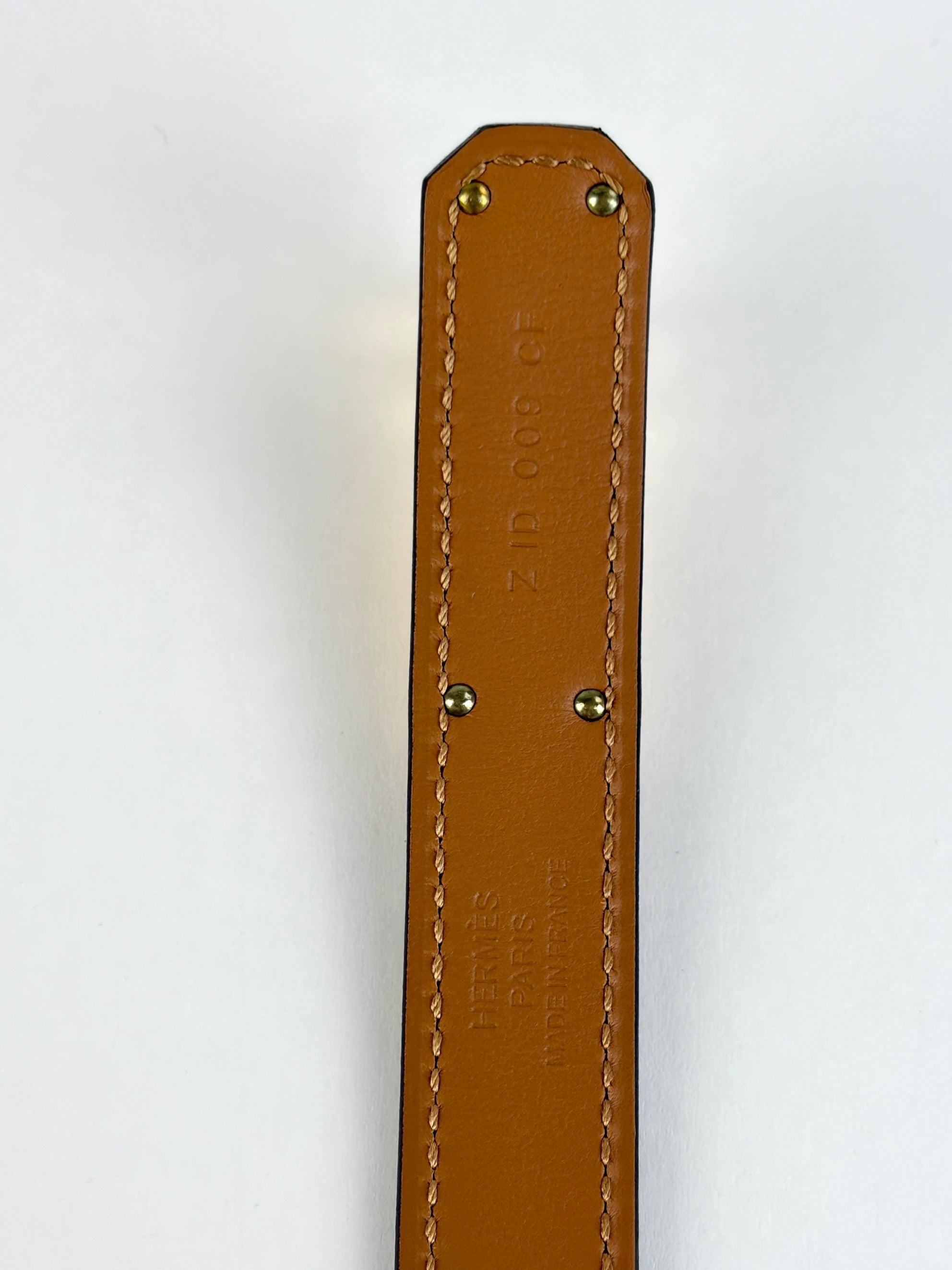 Hermes gold Epson calfskin kelly18 adjustable belt