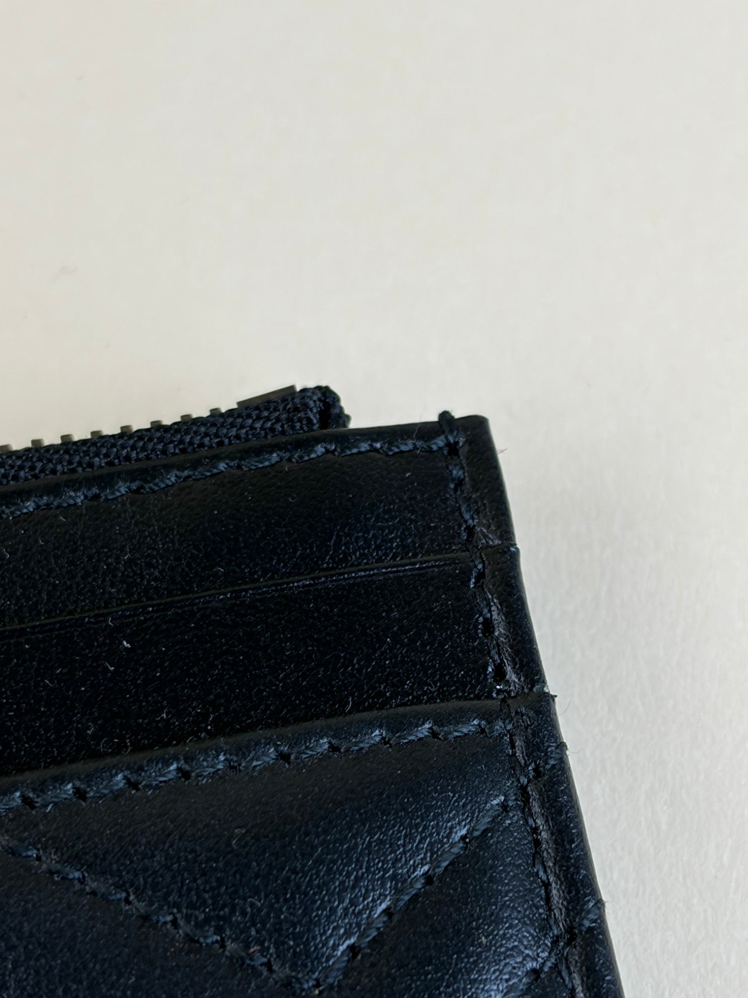 Gucci Black GG Marmont Card Holder with Key Chain