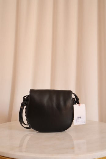 Stella Mccartney Black Frayme Padded Medium Flap Bag