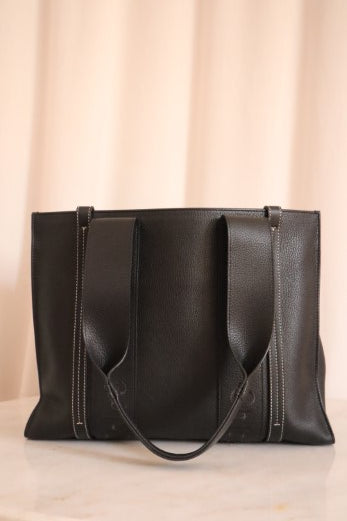 Chloe Black Woody Medium Tote Bag