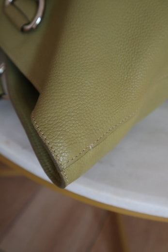 Prada Green Vitello Daino Tote Bag