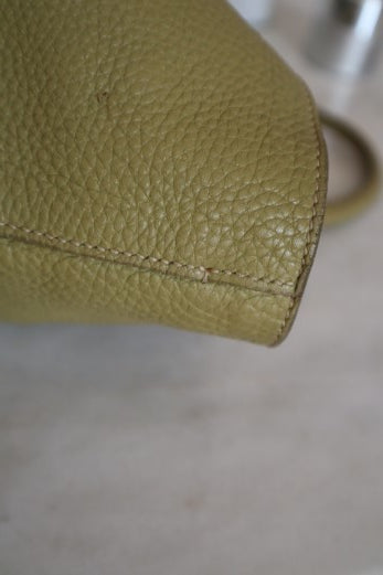 Prada Green Vitello Daino Tote Bag