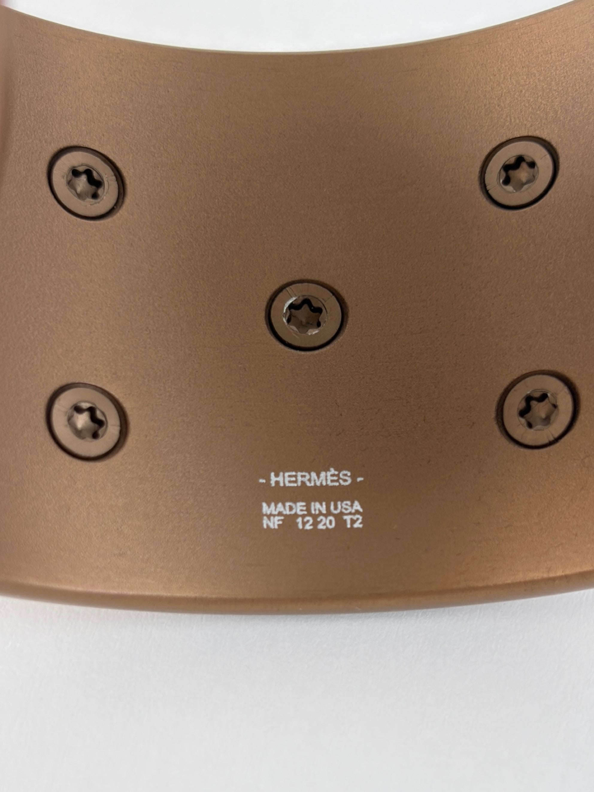 Hermes copper aluminum collier de chine sunset cuff bracelet