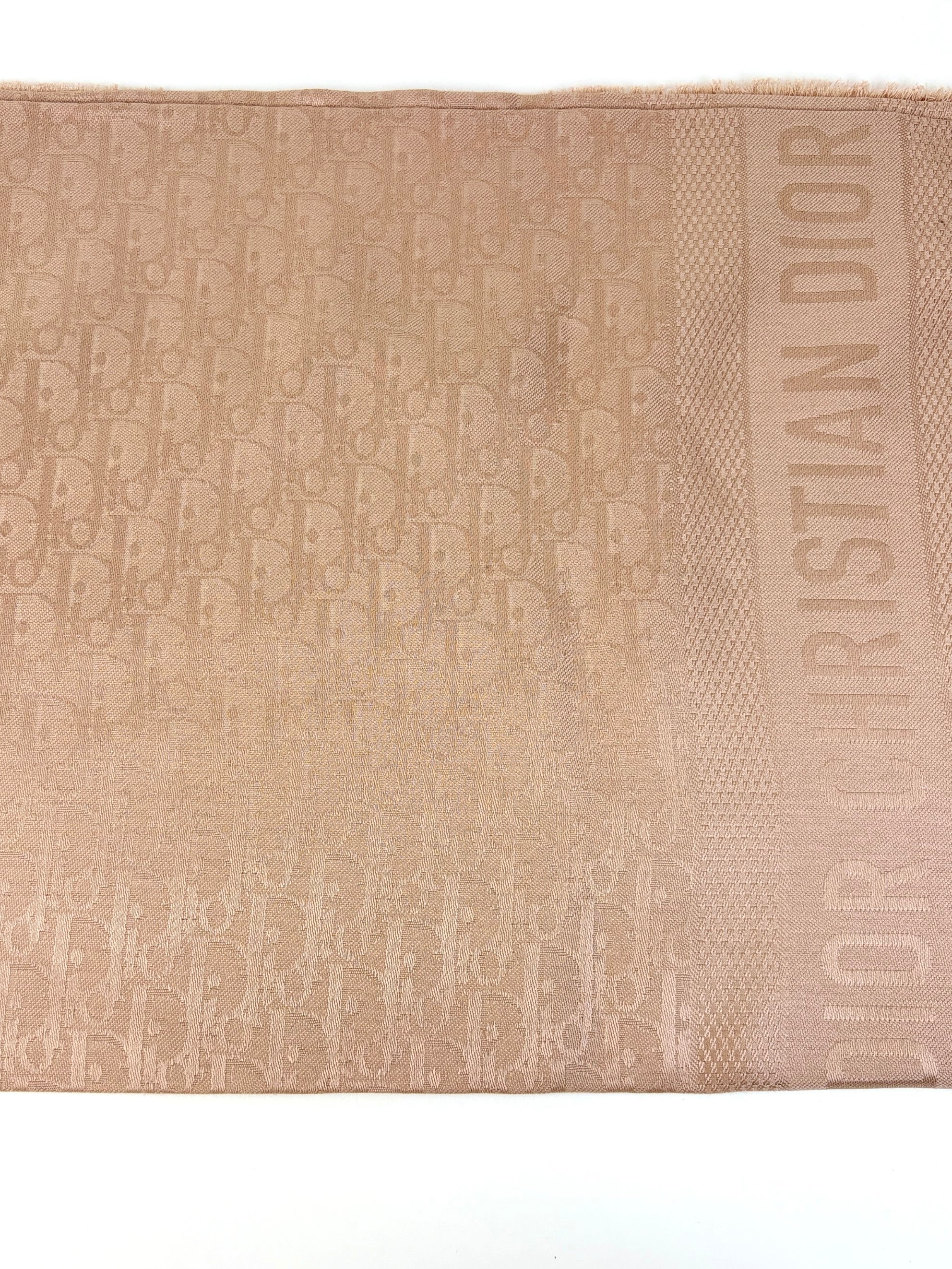 DIOR rose de vents oblique jacquard silk and wool shawl
