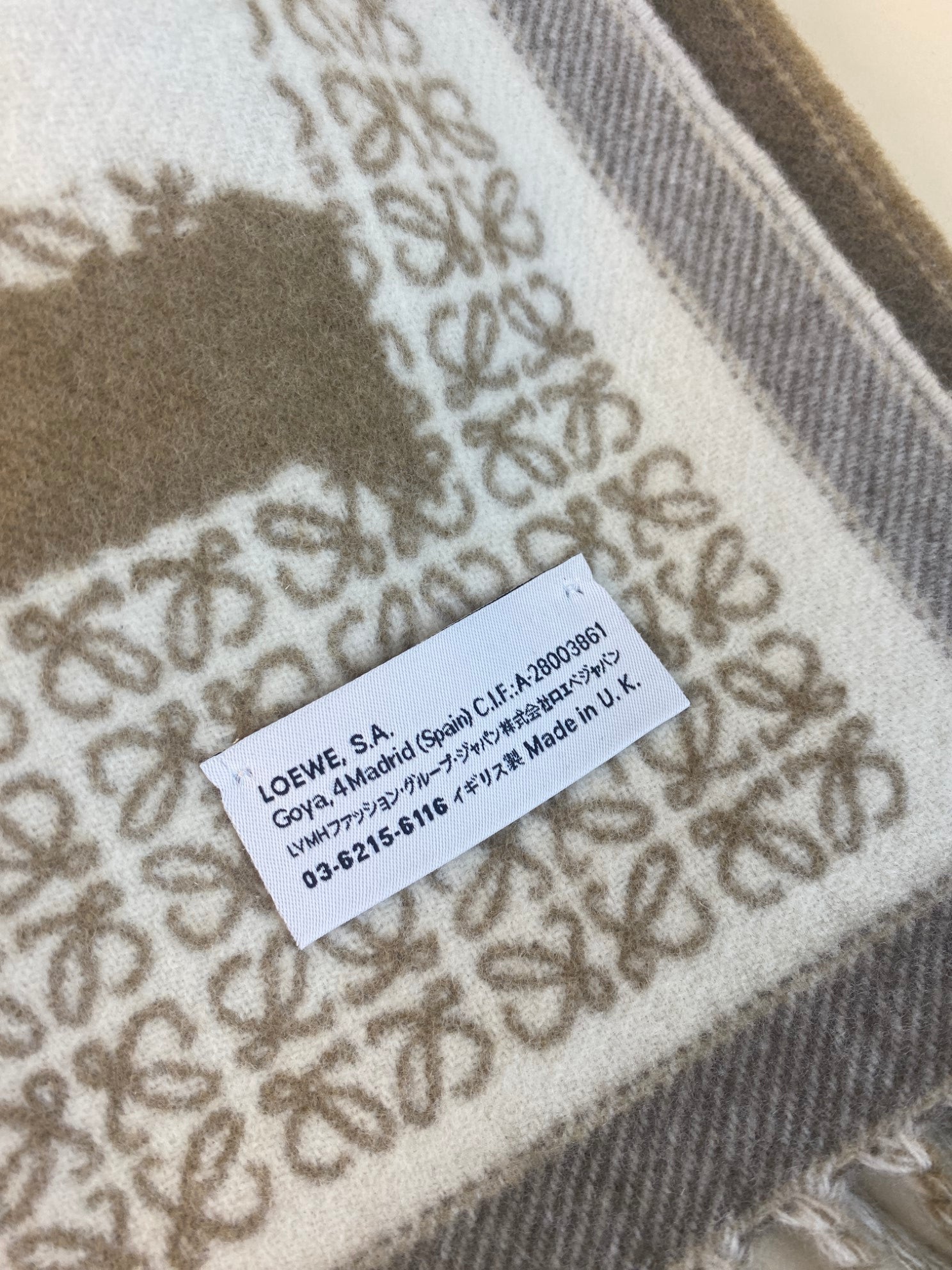 Loewe Bicolor Anagram Scarf