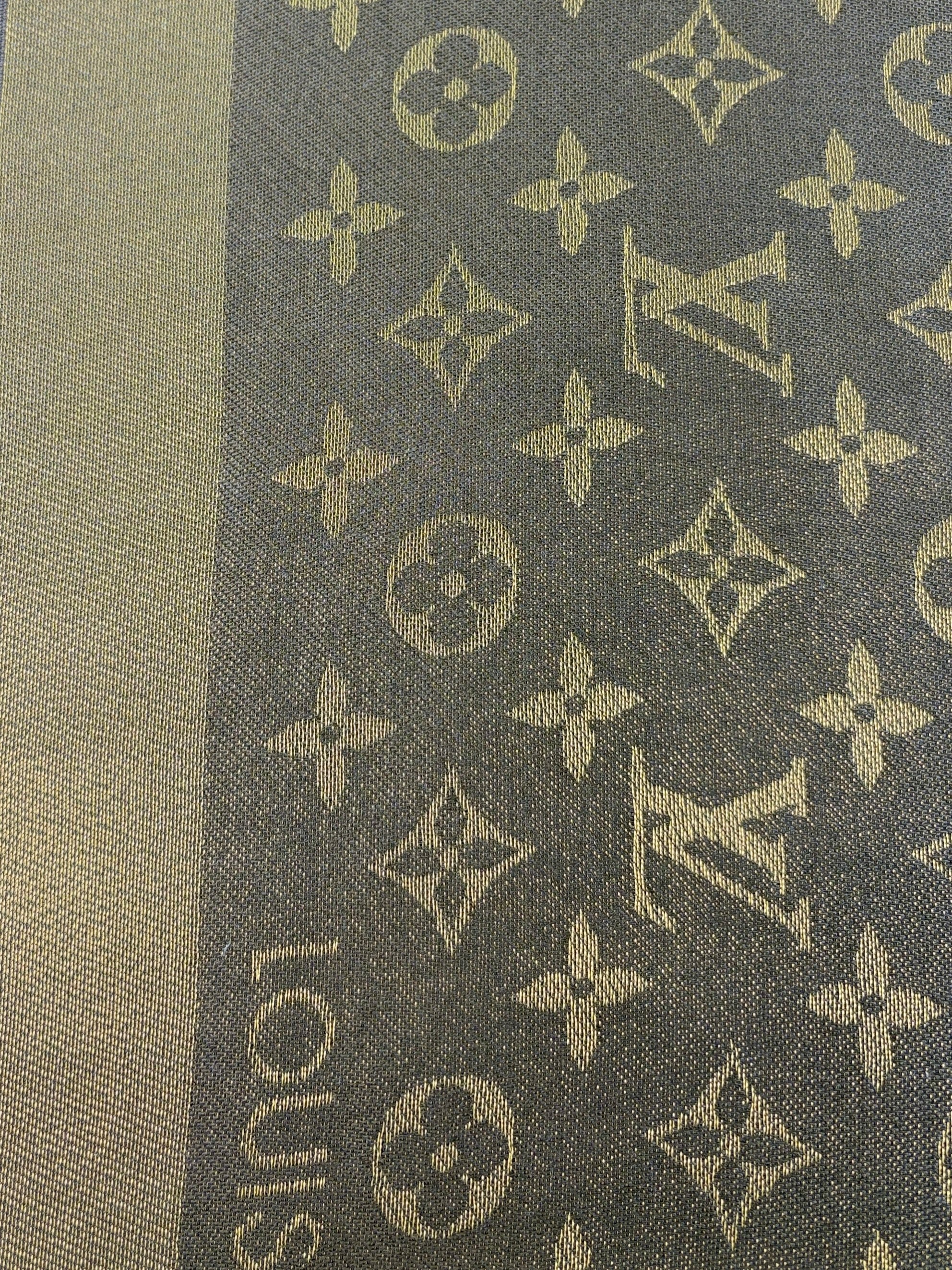 louis Vuitton brown monogram silk wool classic shawl
