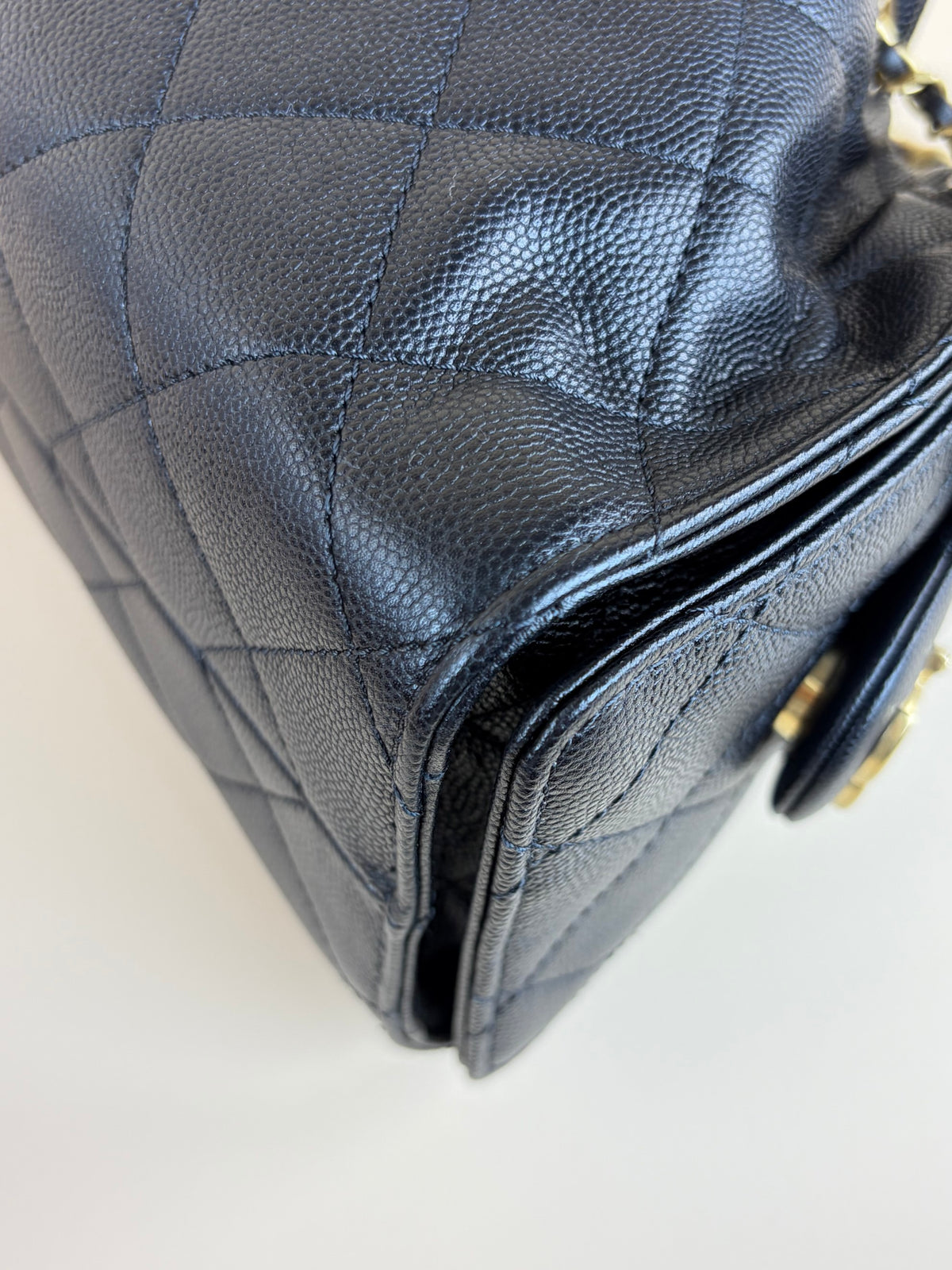 Chanel black caviar leather CC Chanel 25 Mini Handbag