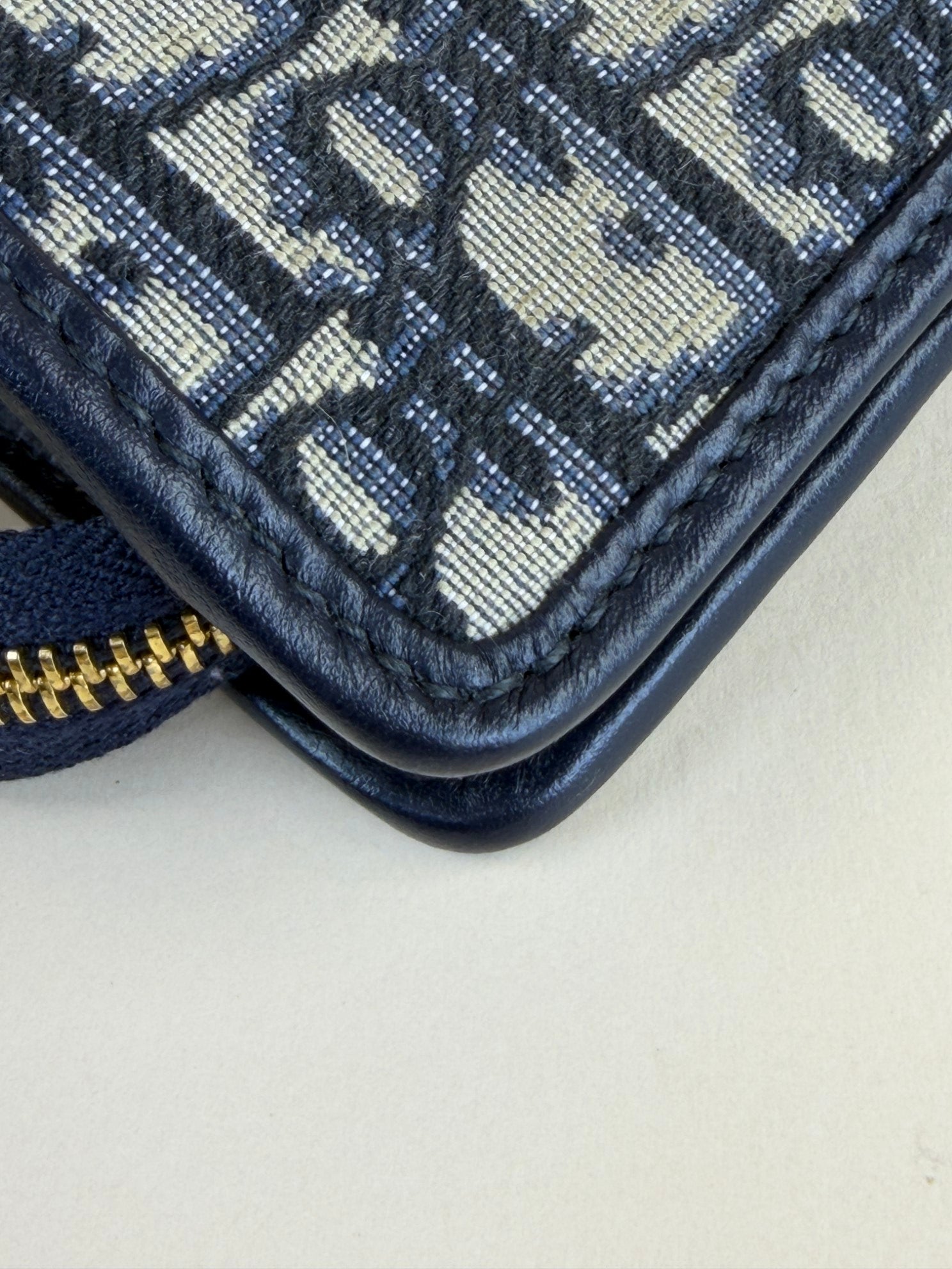 Christian Dior blue Montaigne Oblique 30 Pouch