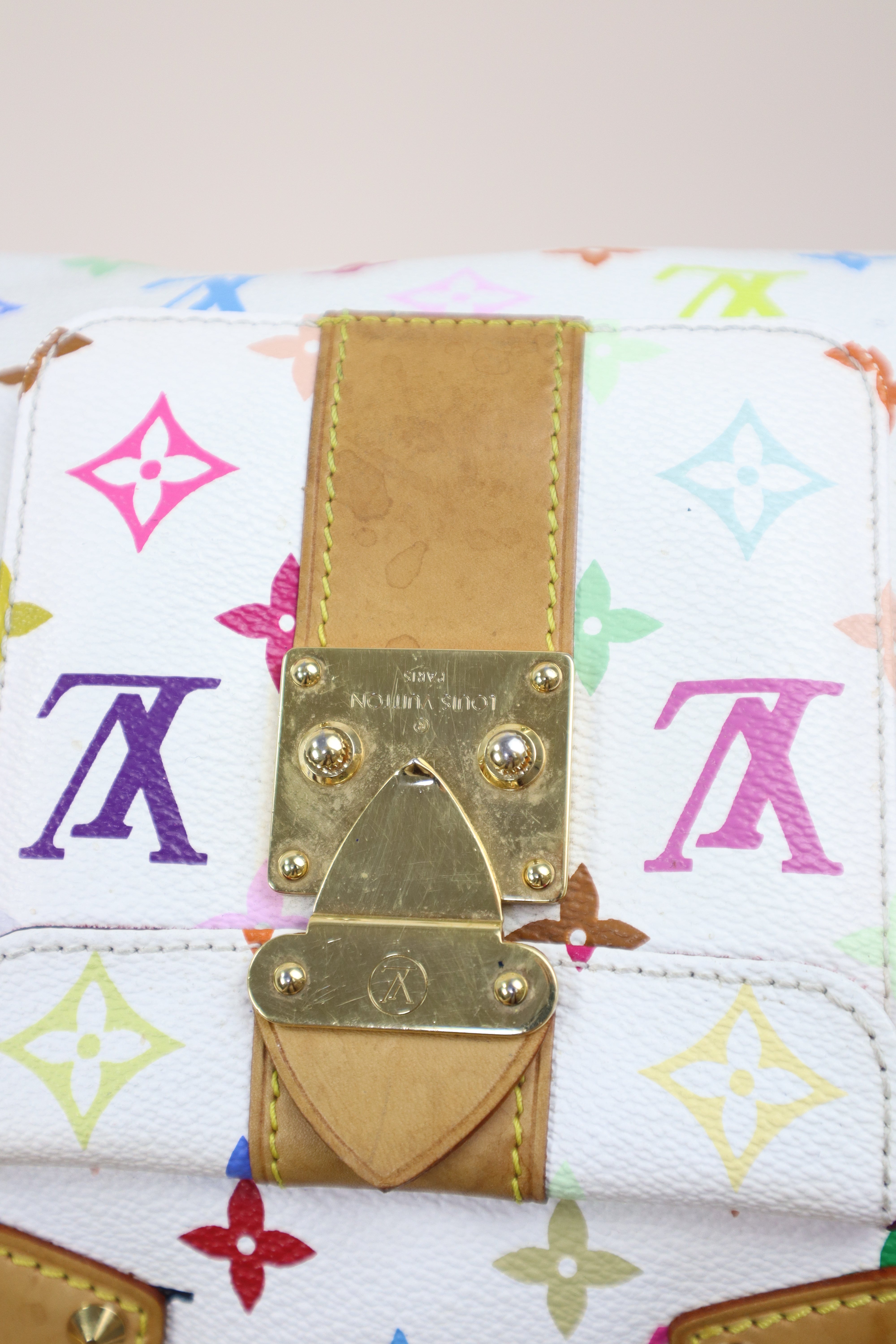 Louis Vuitton Multicolor White Monogram Speedy 30 Bag