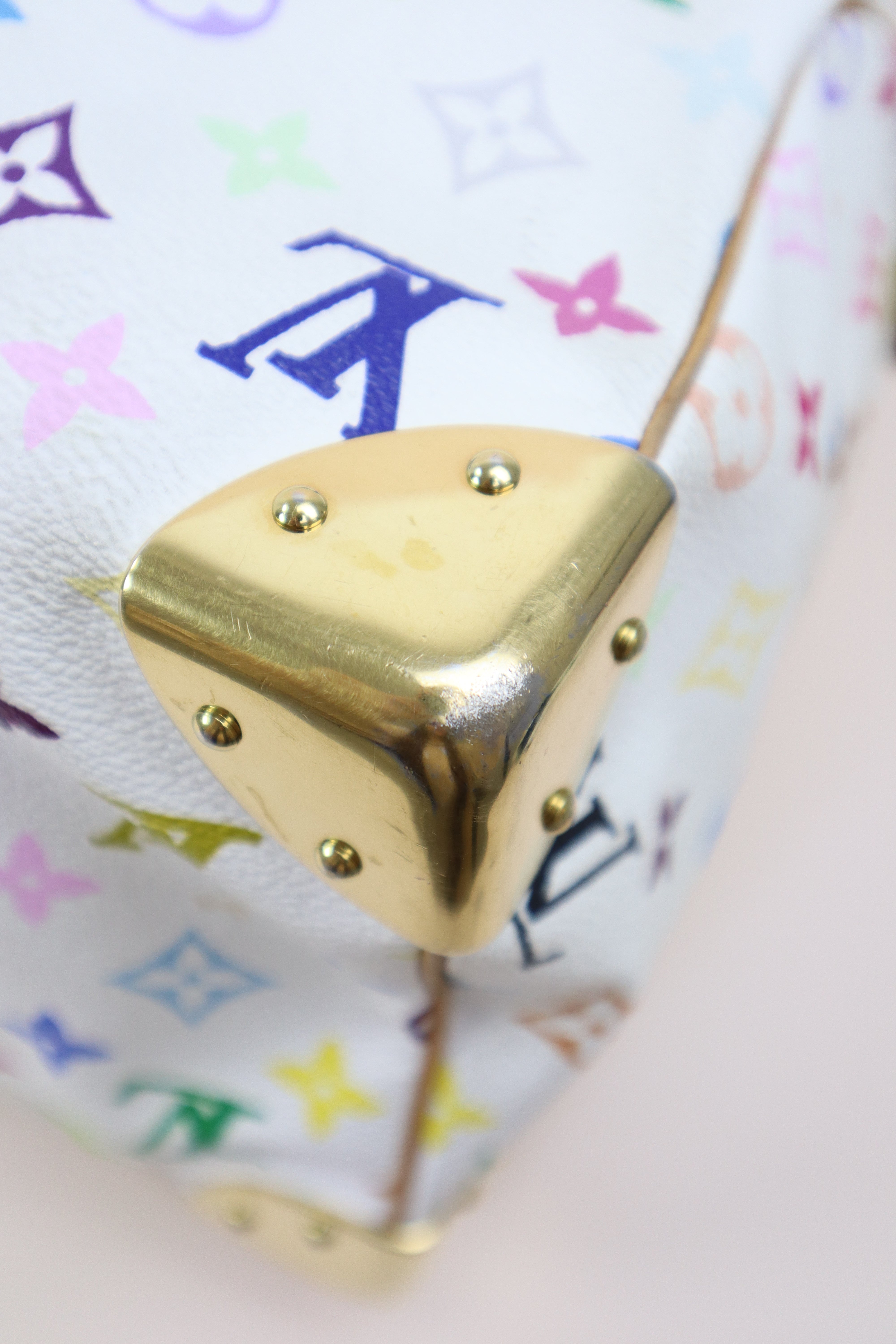 Louis Vuitton Multicolor White Monogram Speedy 30 Bag