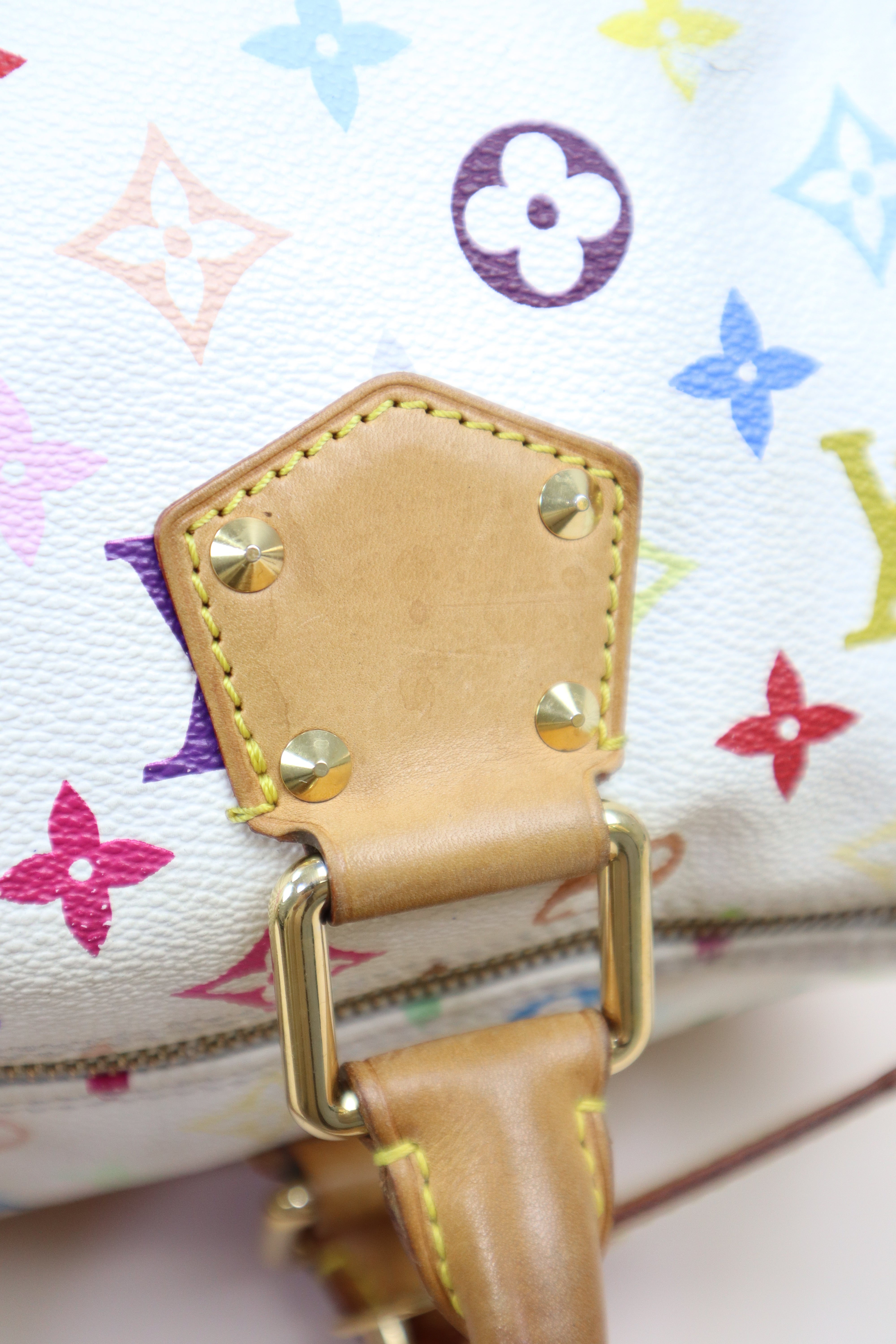 Louis Vuitton Multicolor White Monogram Speedy 30 Bag