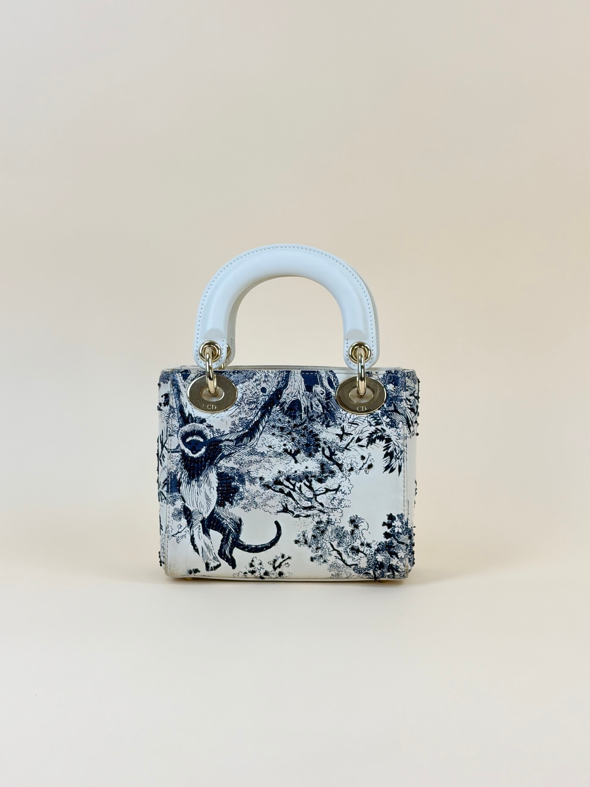 Christian Dior toile de jouy limited edition mini lady dior