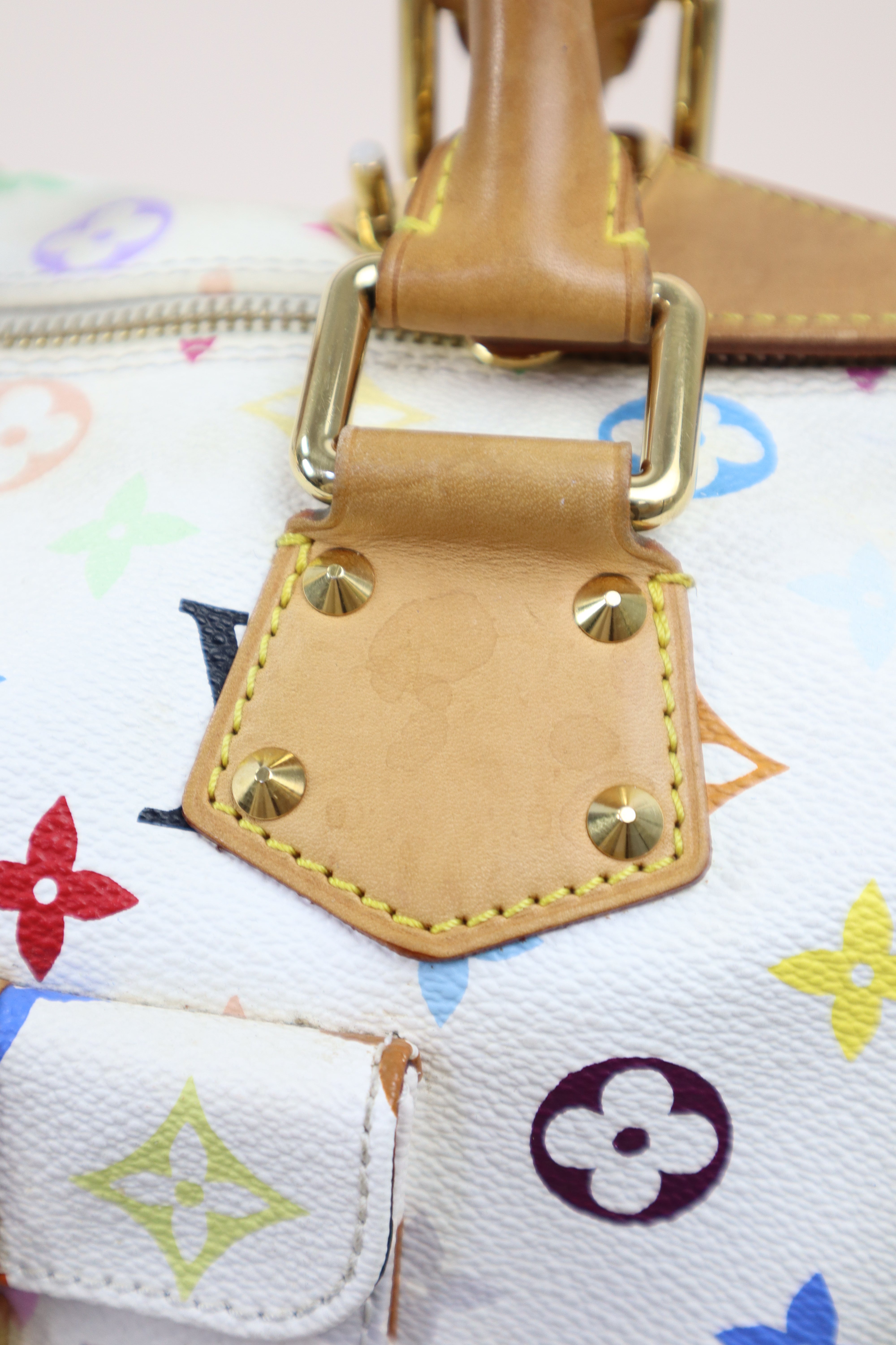 Louis Vuitton Multicolor White Monogram Speedy 30 Bag