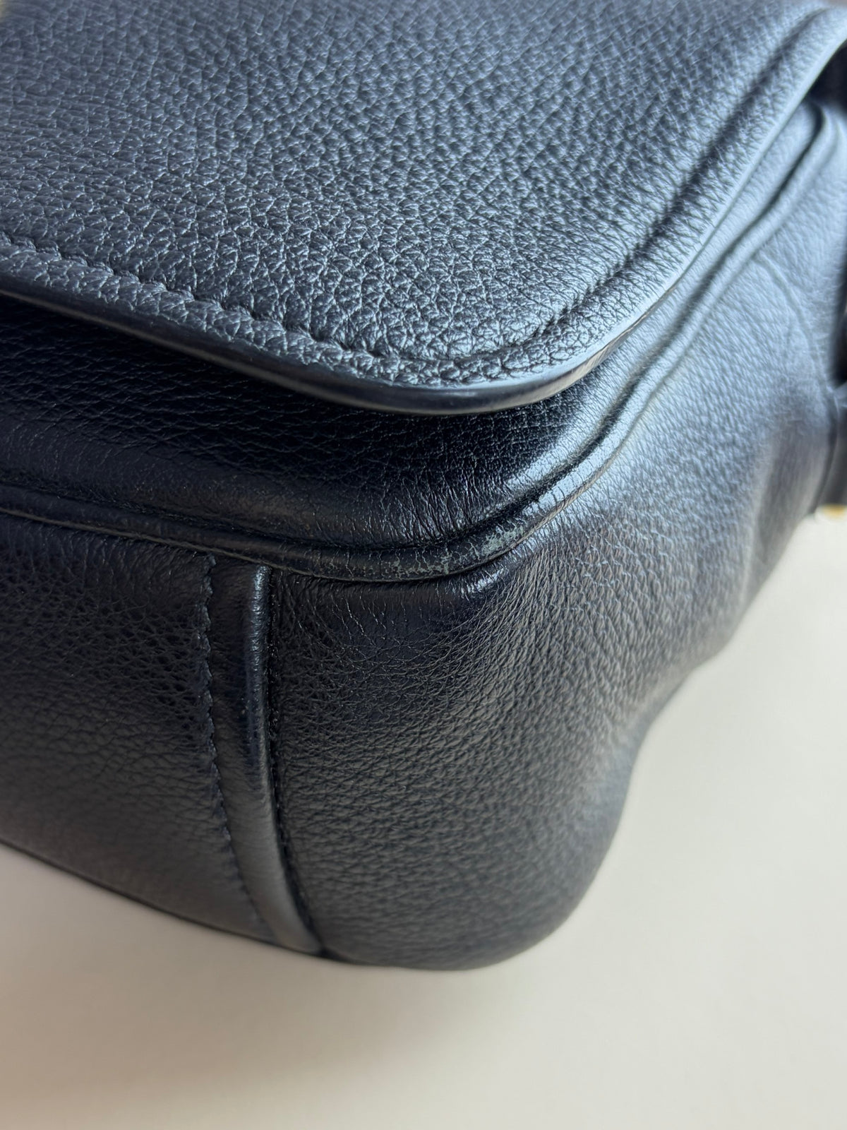 Prada Black vitello phenix flap Crossbody Bag