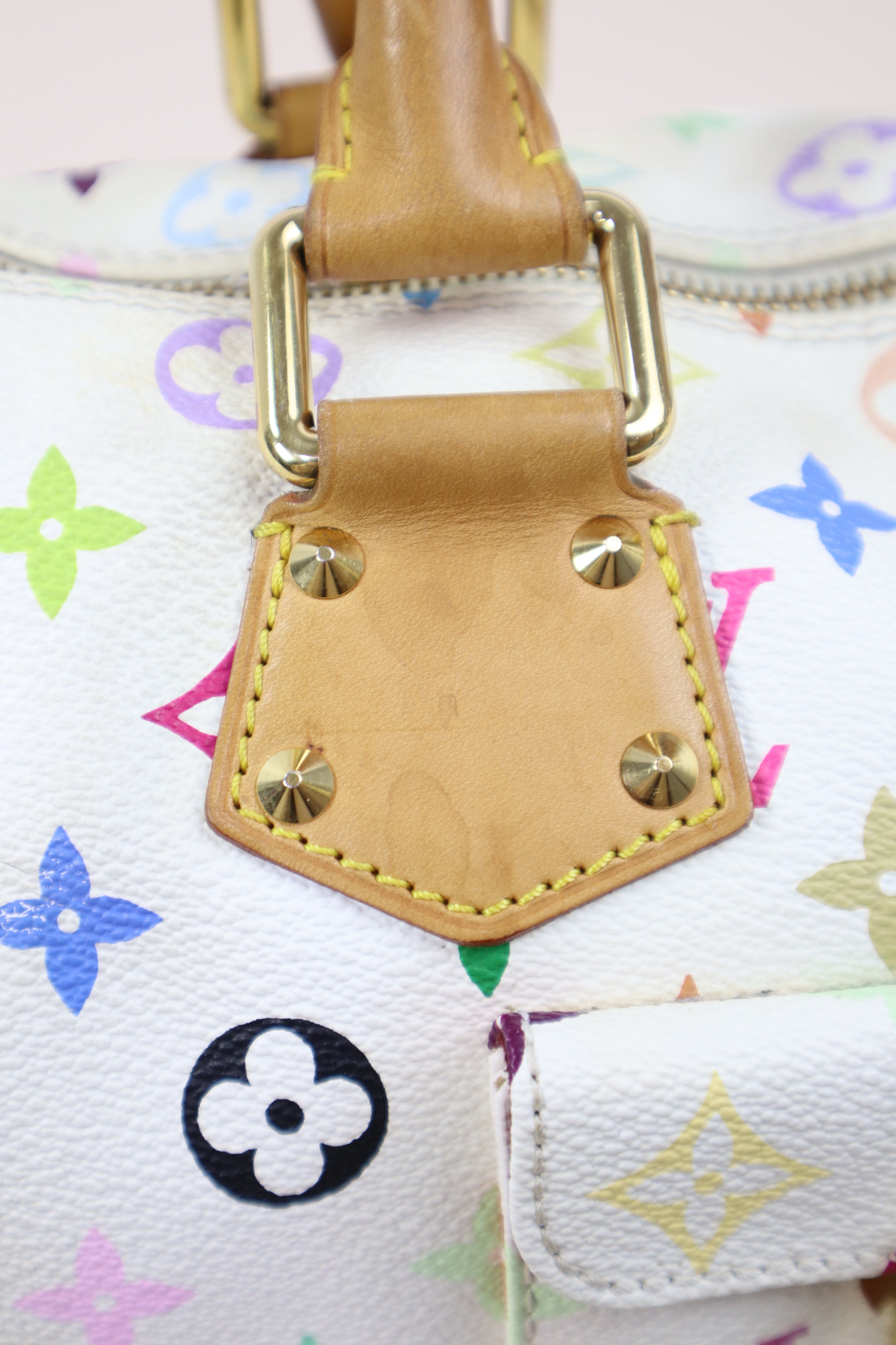 Louis Vuitton Multicolor White Monogram Speedy 30 Bag