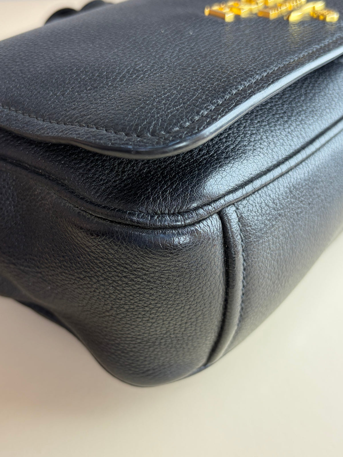 Prada Black vitello phenix flap Crossbody Bag