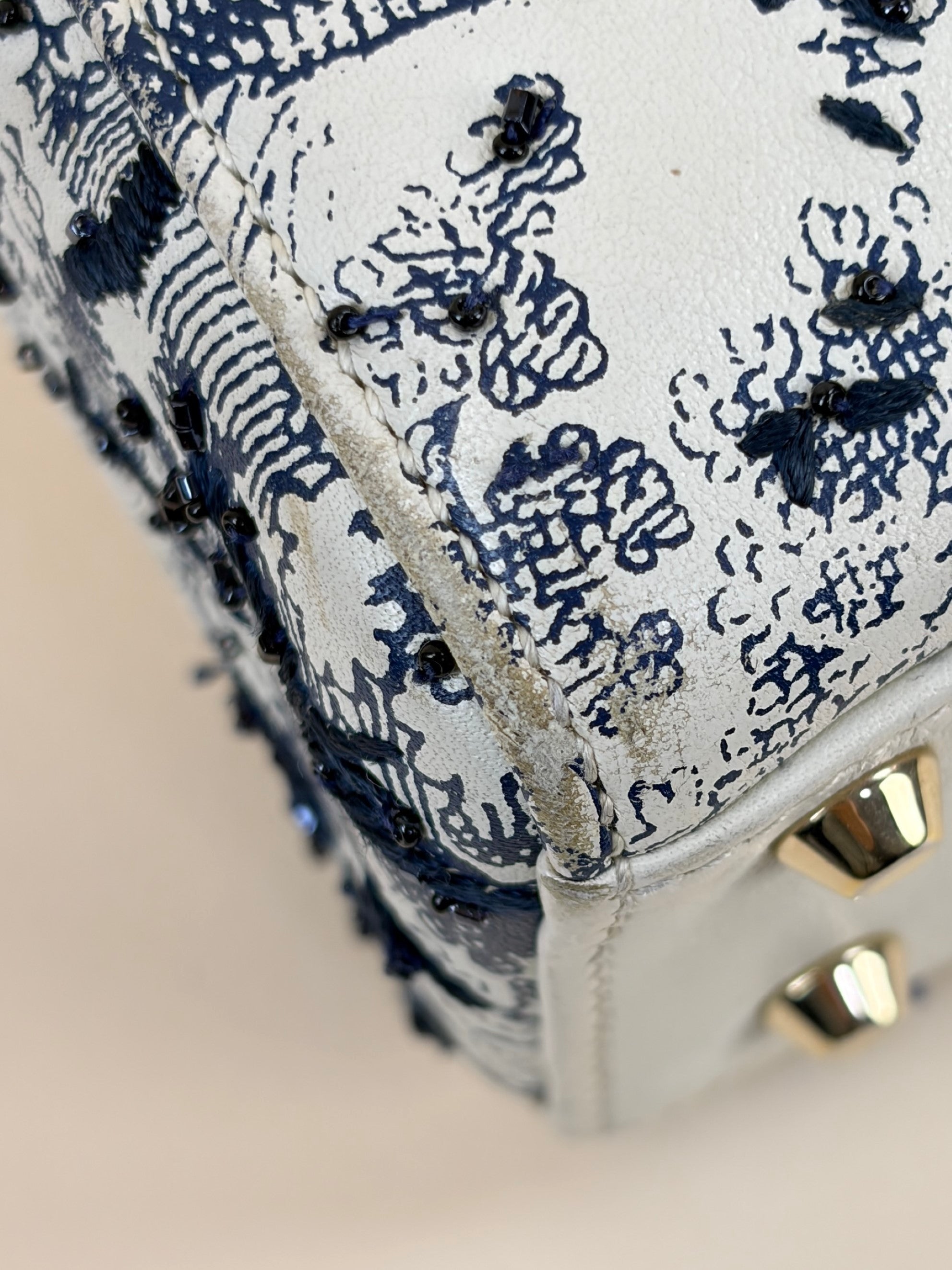 Christian Dior toile de jouy limited edition mini lady dior