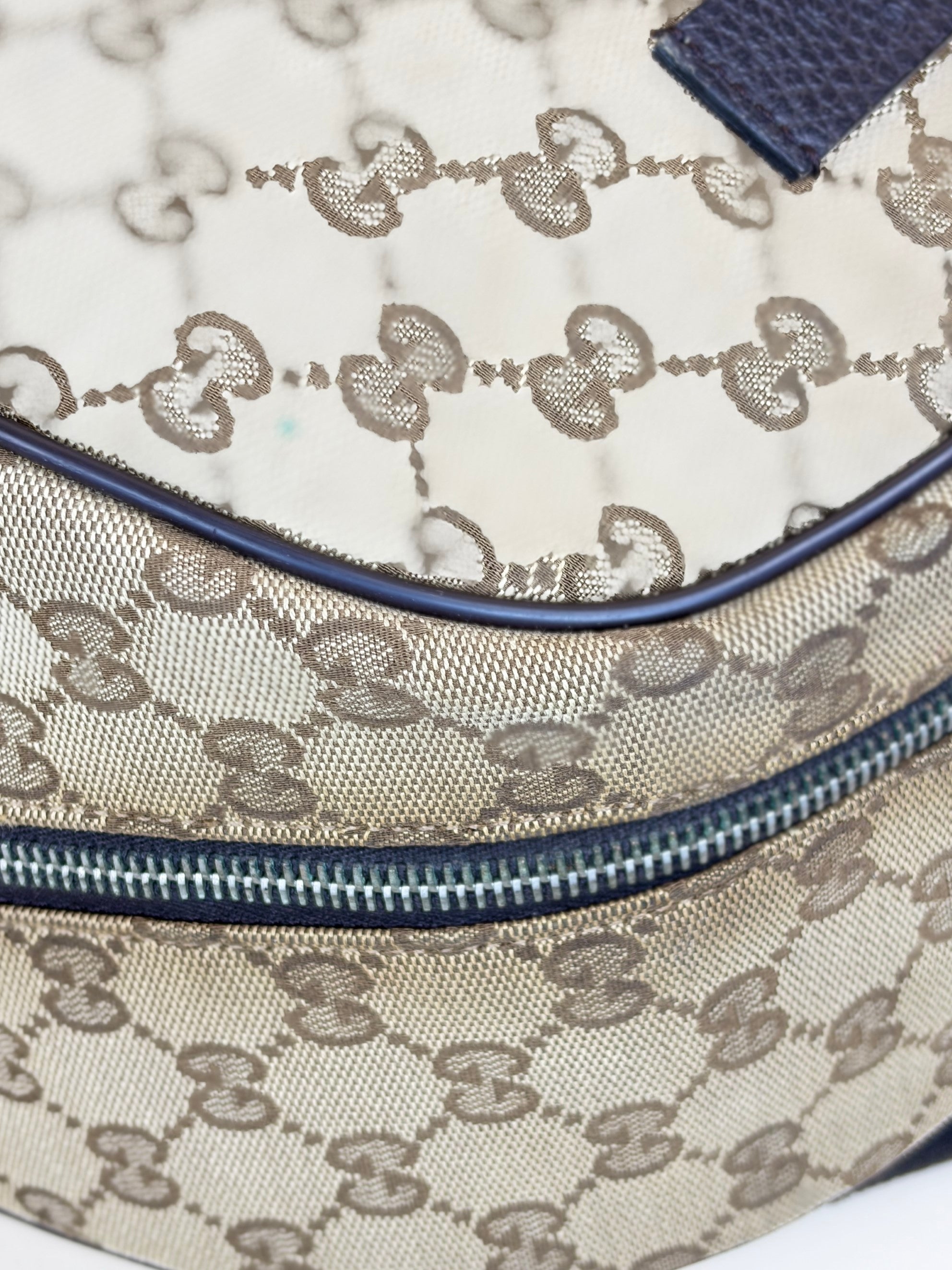 Gucci Brown GG Monogram Travel Backpack Bag