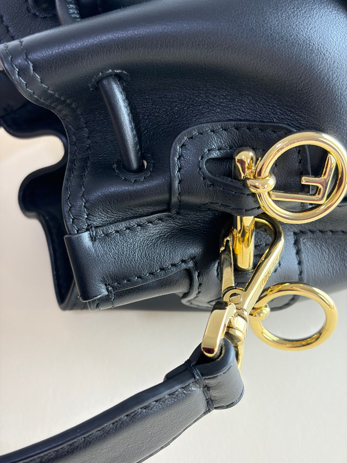 Fendi Black calfskin Mon Tresor Mini Bucket Bag