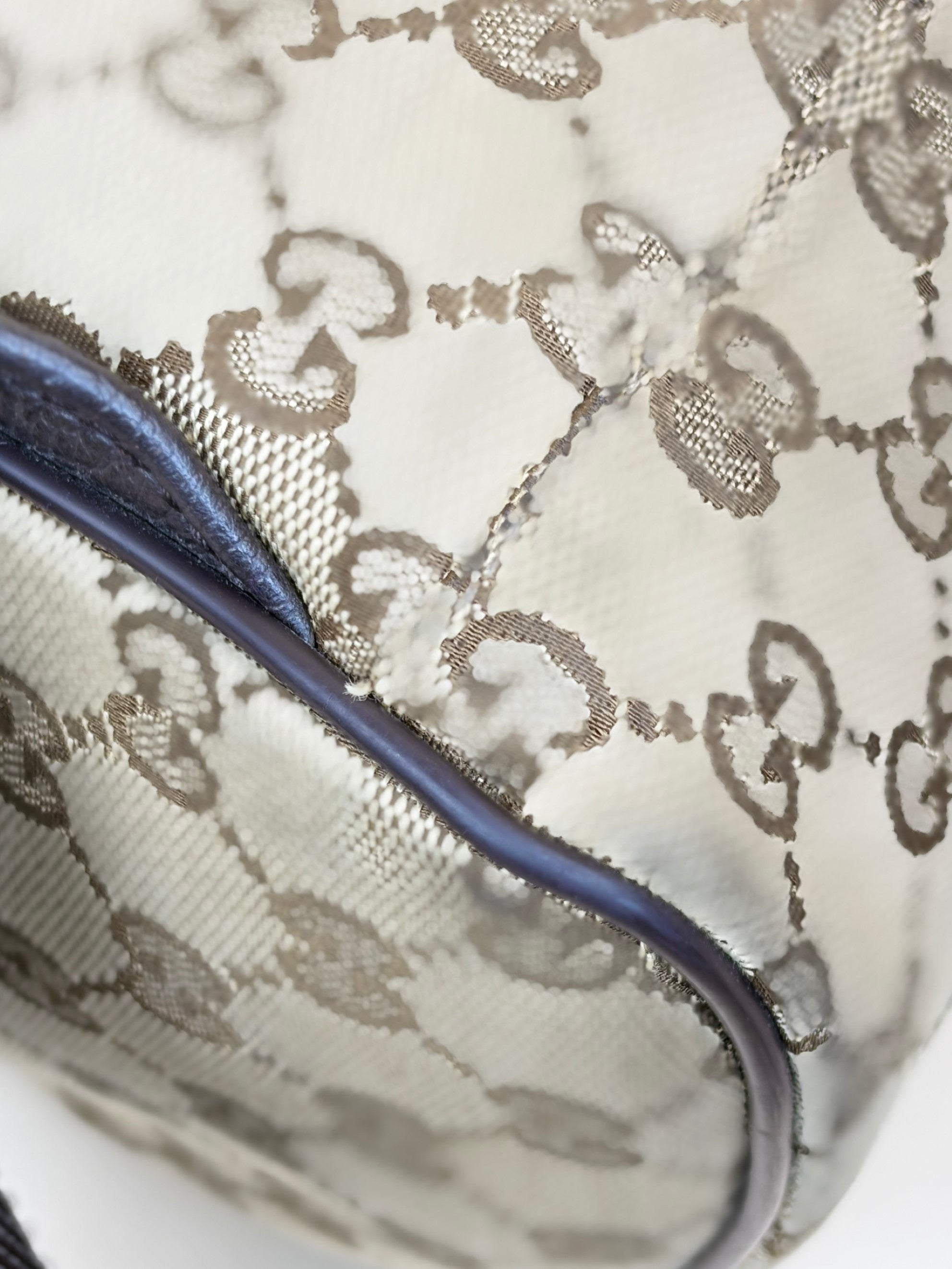Gucci Brown GG Monogram Travel Backpack Bag